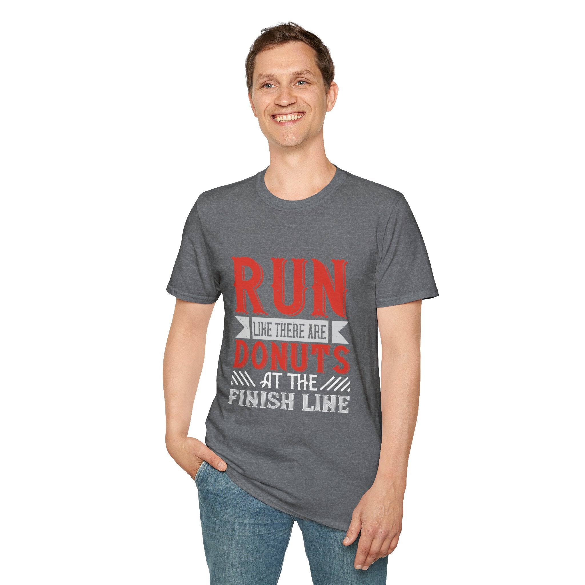 Playful Fitness T-Shirt - Perfect for Runners, Gift for Donut Lovers