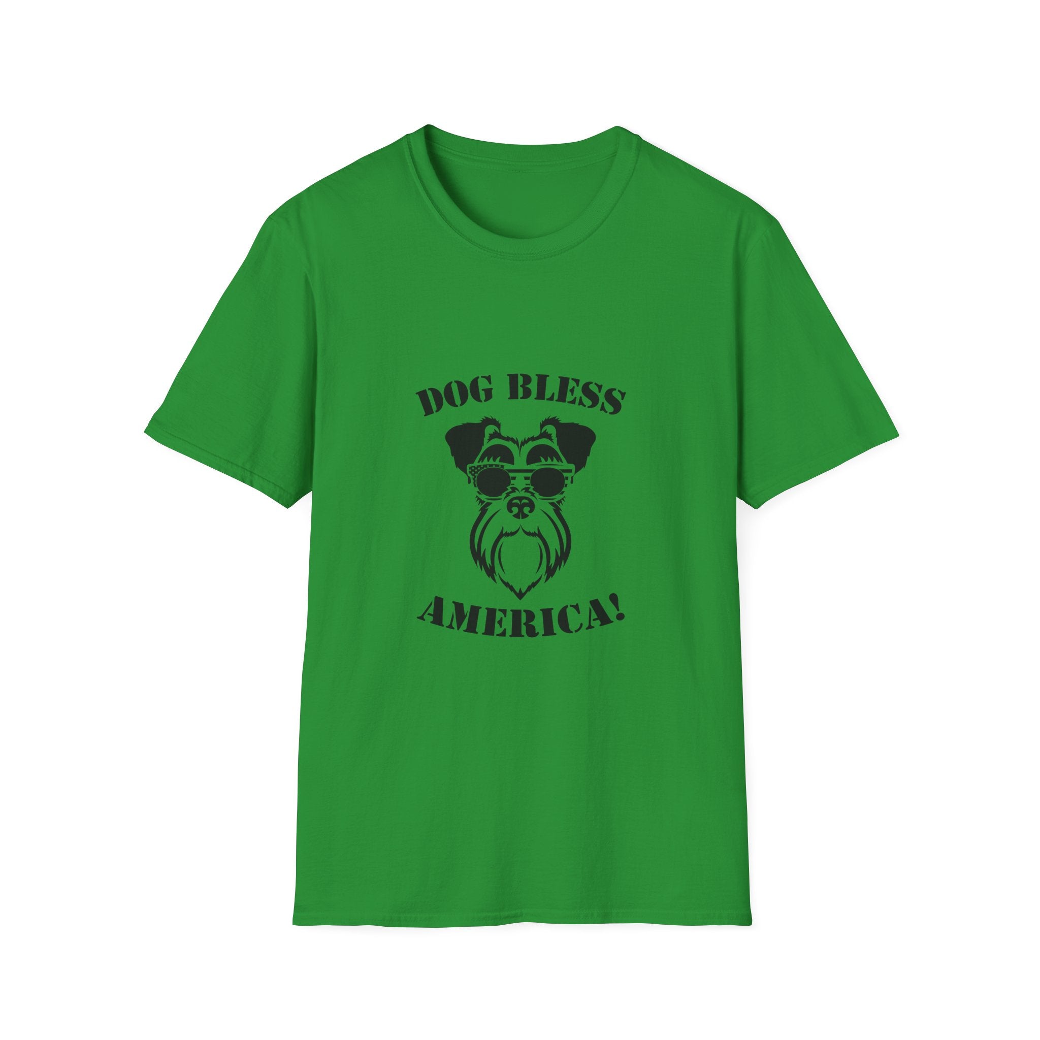 Dog Bless America T-Shirt, Unisex Tee, Dog Lover Gift, Independence Day Apparel, Pet Enthusiast Shirt, Cute Animal T-Shirt
