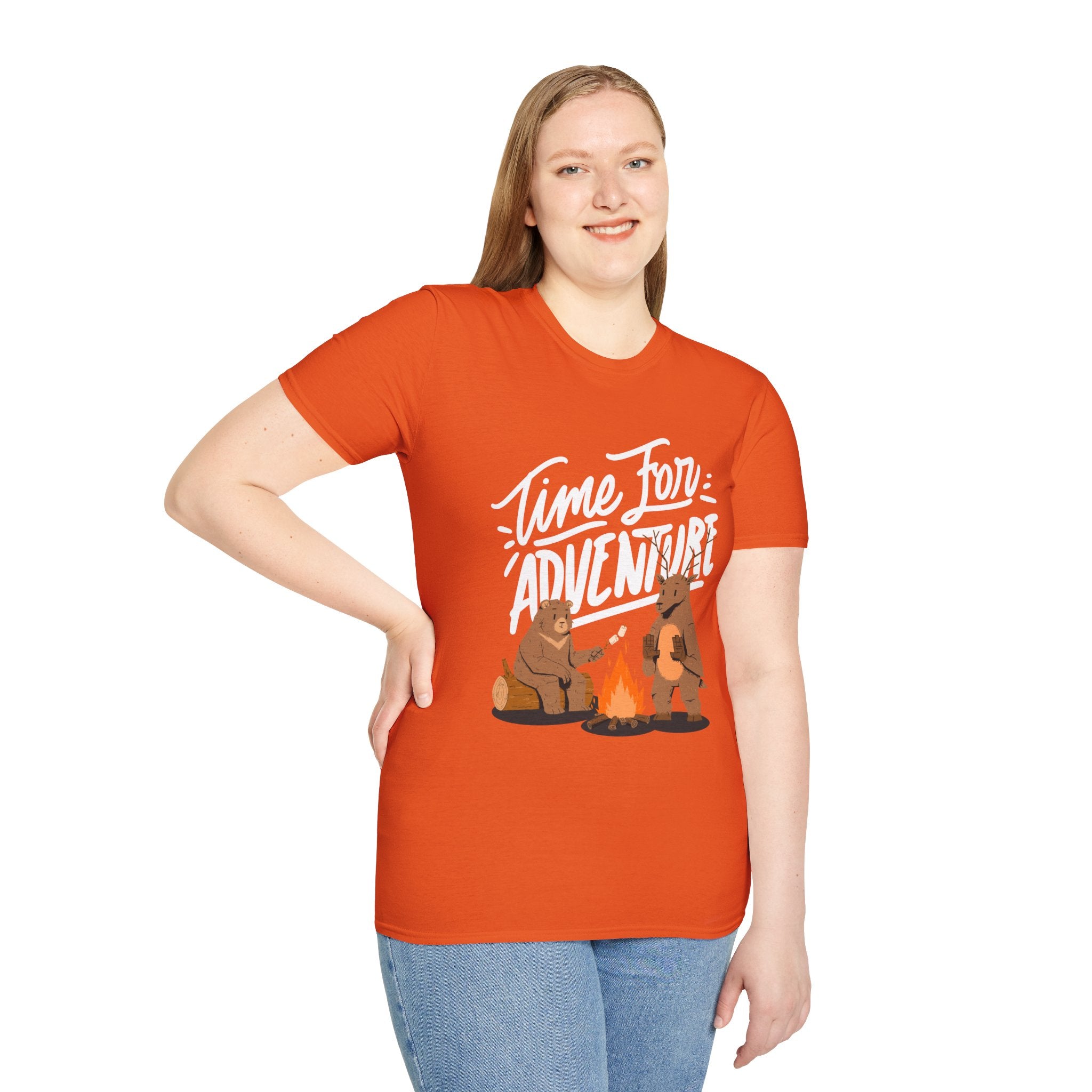 Adventure Bears Unisex Softstyle T-Shirt, Camping Shirt