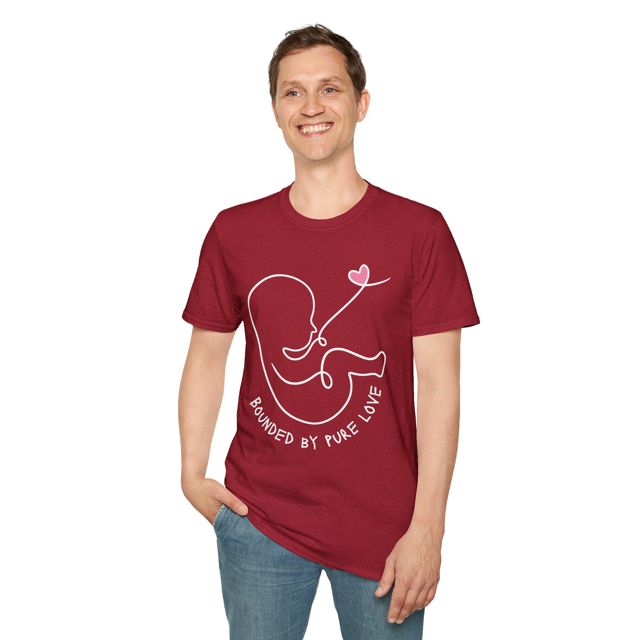 Bounded by Pure Love Unisex T-Shirt, Cute Tee, Expecting