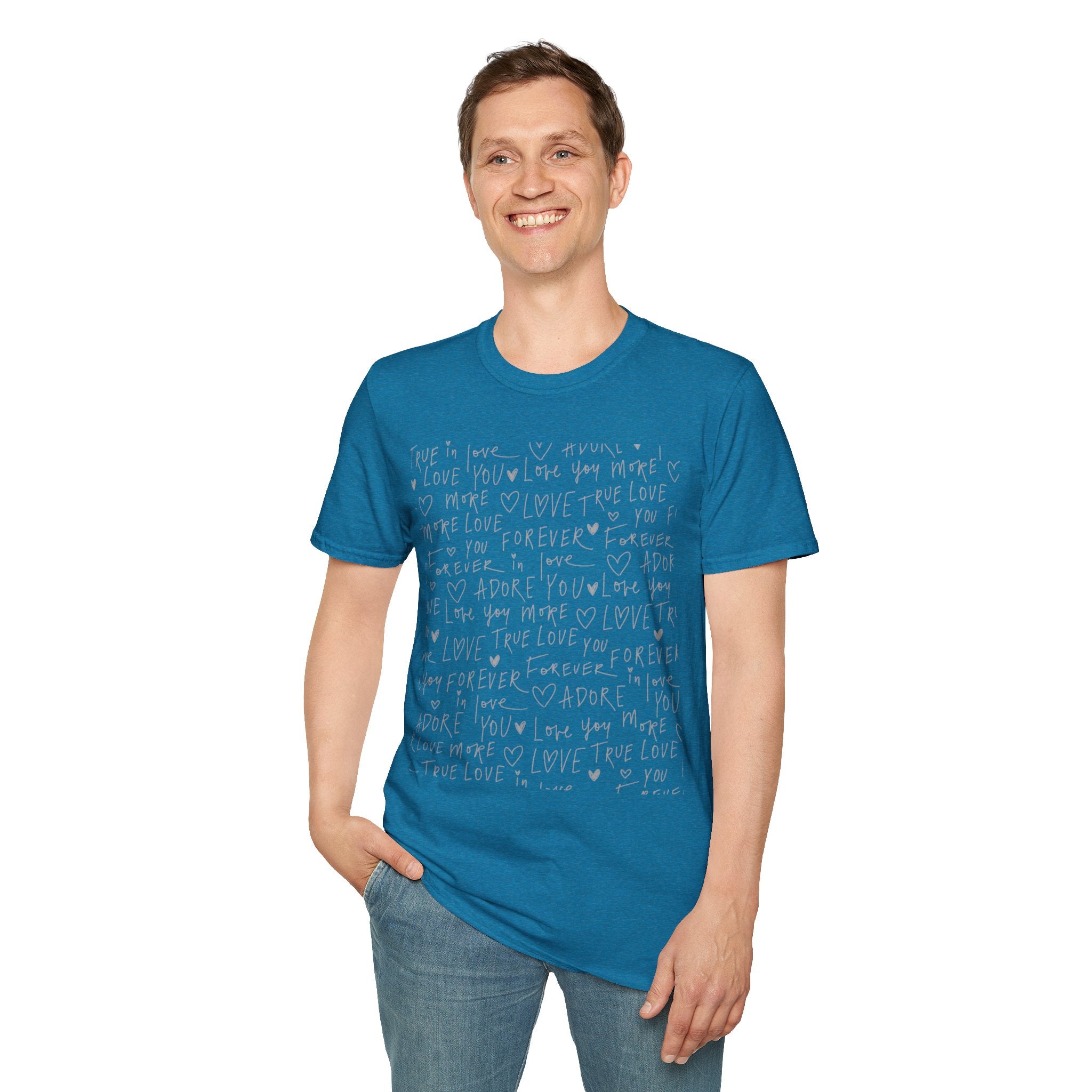 Romantic Love Note Unisex T-Shirt, Cute Casual Tee