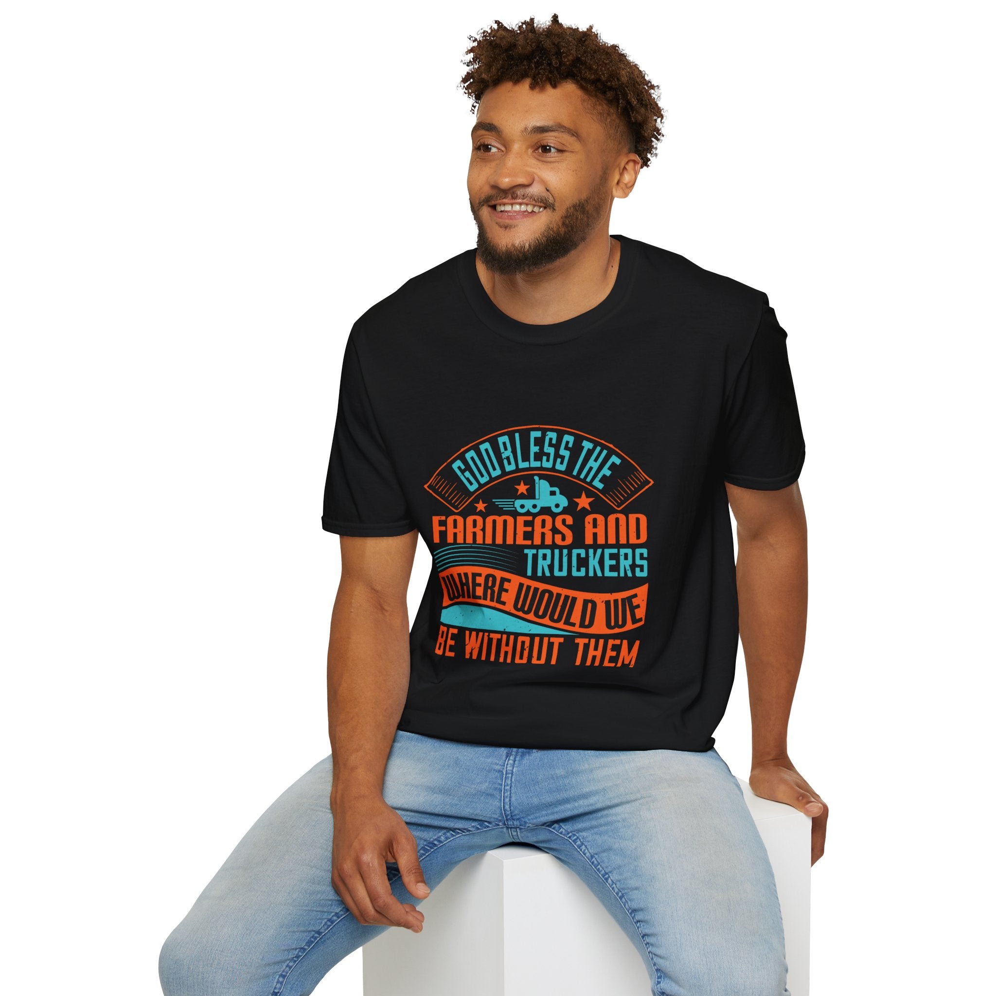Inspirational Farmers and Truckers T-Shirt, Unisex Softstyle Tee