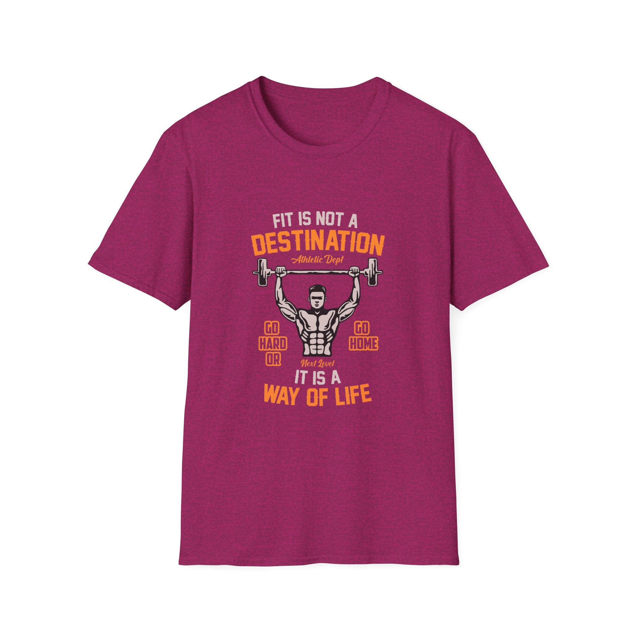 Fit Is Not a Destination Unisex Softstyle T-Shirt, Fitness Apparel, Motivational Tee, Gym Shirt, Gift for Fitness Lovers, Workout Top