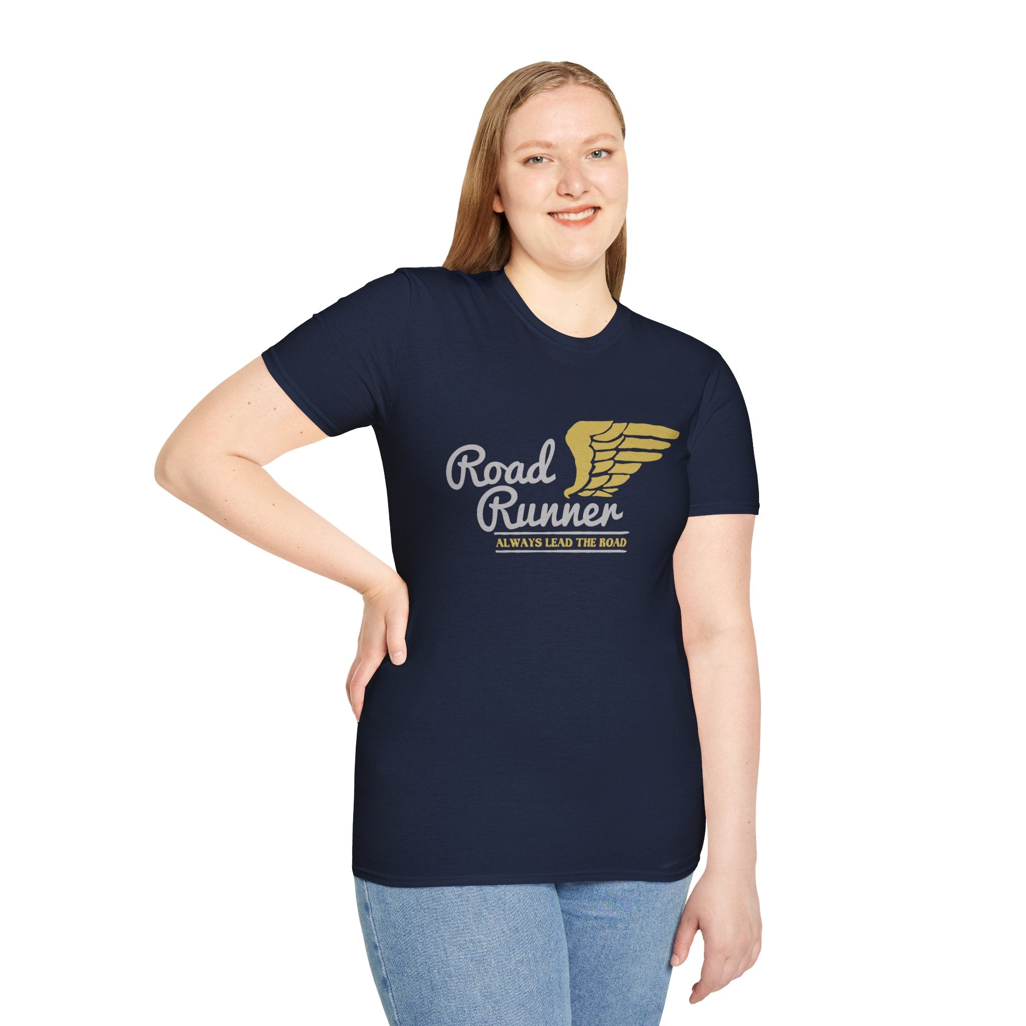 Road Runner Unisex Softstyle T-Shirt | Perfect Gift for Runners, Sports Lovers, Fitness Enthusiasts, Casual Wear, Marathon Events