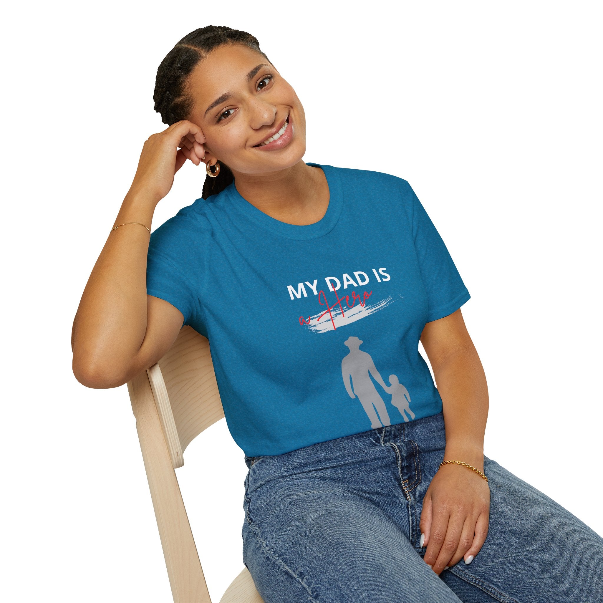 My Dad Is a Hero Unisex T-Shirt, Father's Day Gift, Casual Wear