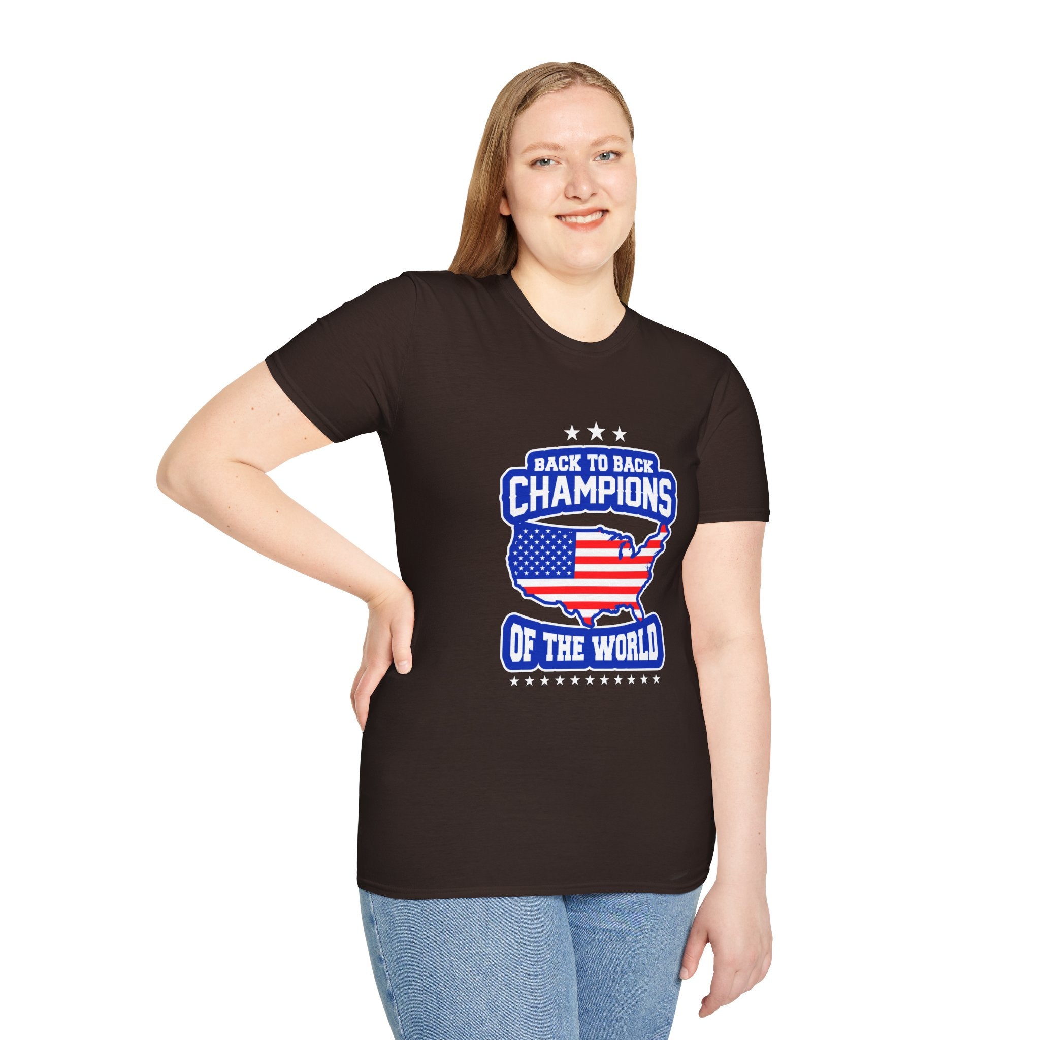 Patriotic Unisex T-Shirt for Champions | Casual Wear, Gift for Sports Lovers, All-American Style, 4th of July, Everyday Comfort