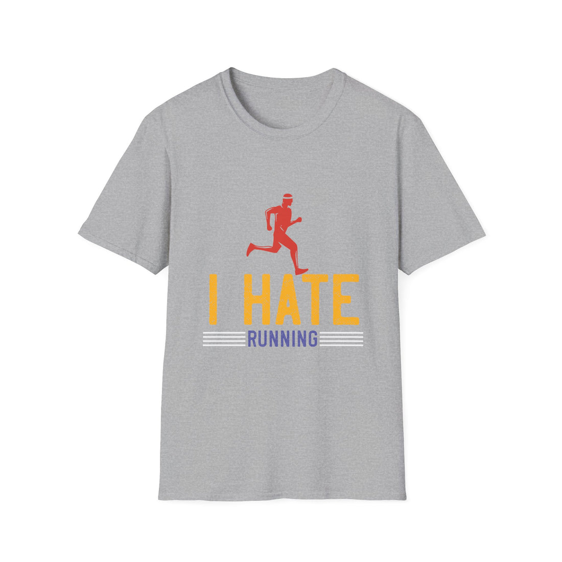Unisex Softstyle T-Shirt with 'I Hate Running' Slogan