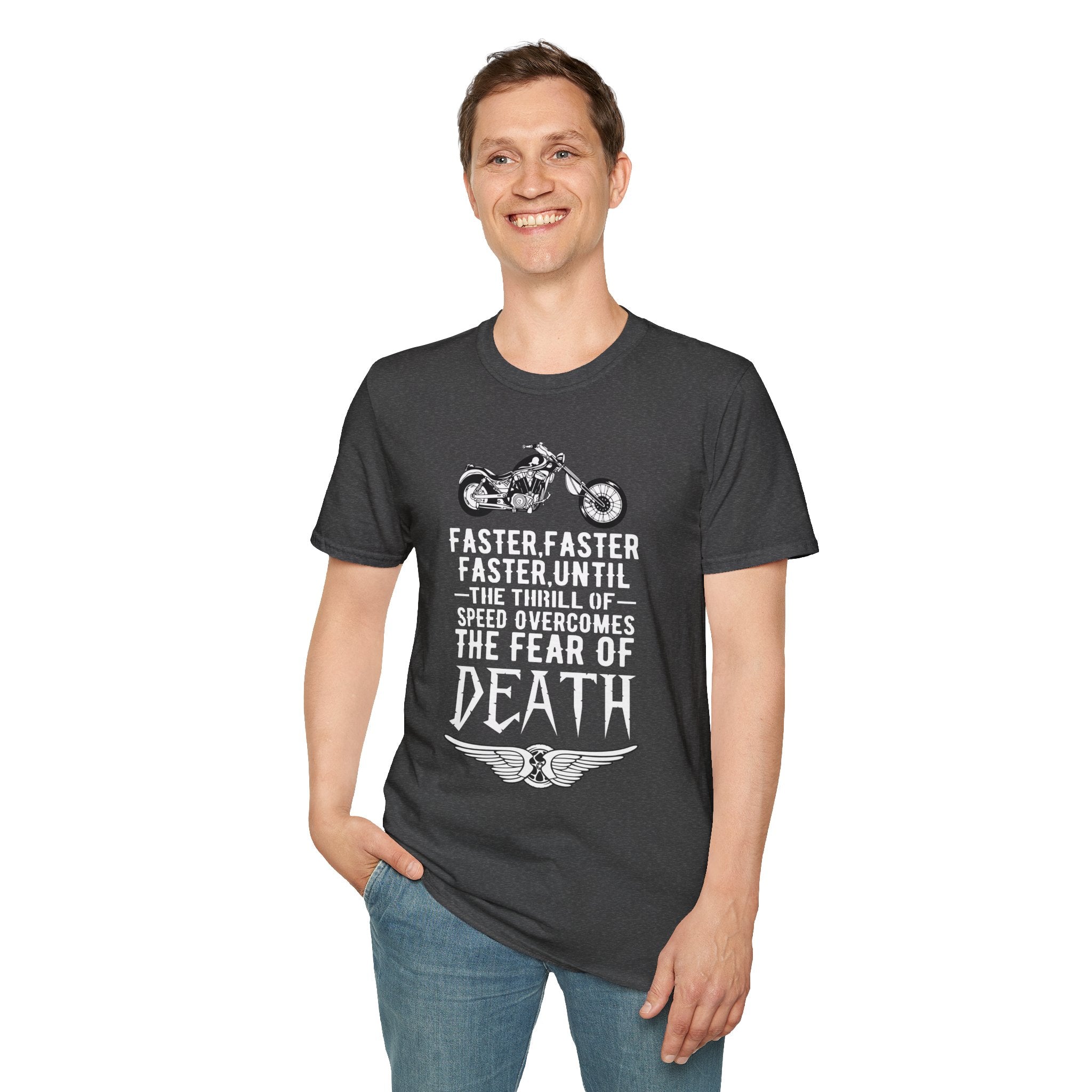 Motorcycle Enthusiast Unisex T-Shirt - Fearless Biker Tee, Gift for Riders, Road Trip Apparel, Freedom Shirt, Adventure Clothing
