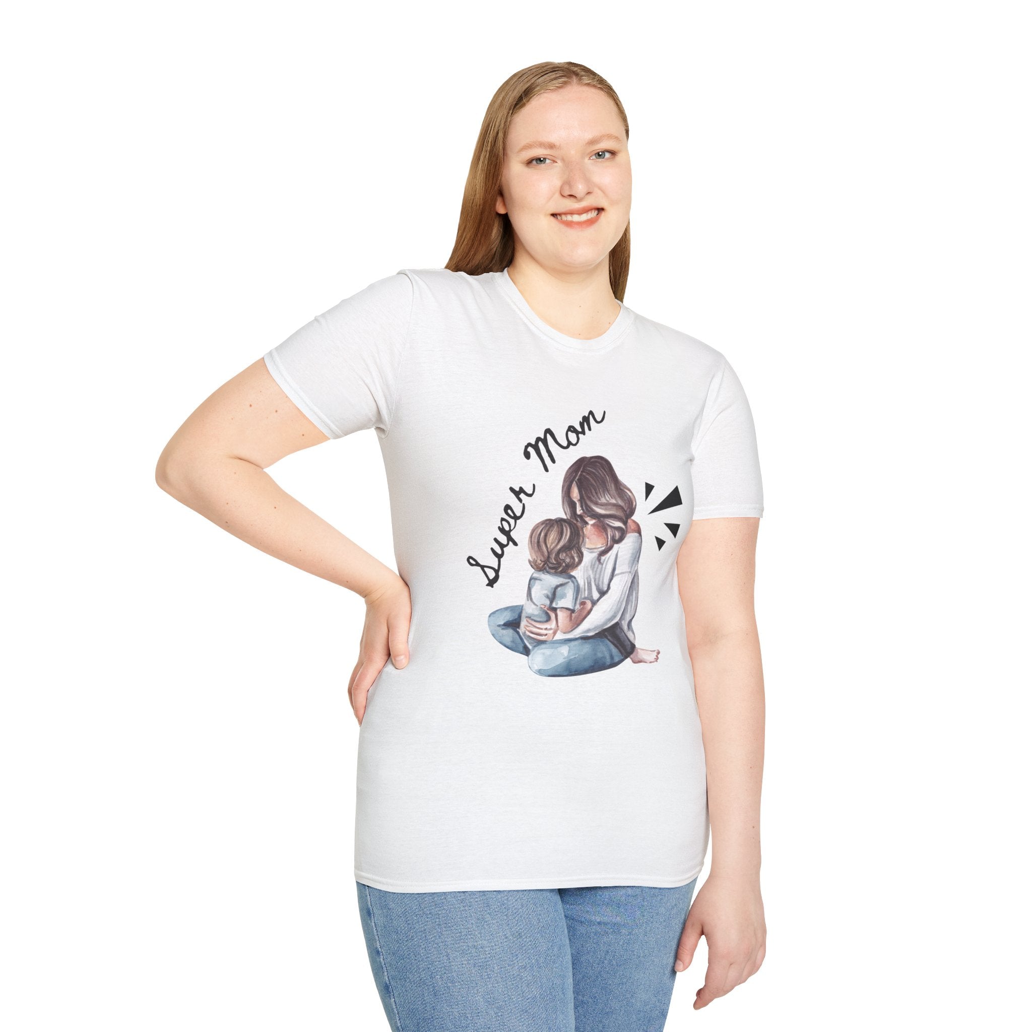Super Mom T-Shirt - Unisex Softstyle Tee for Mother's Day