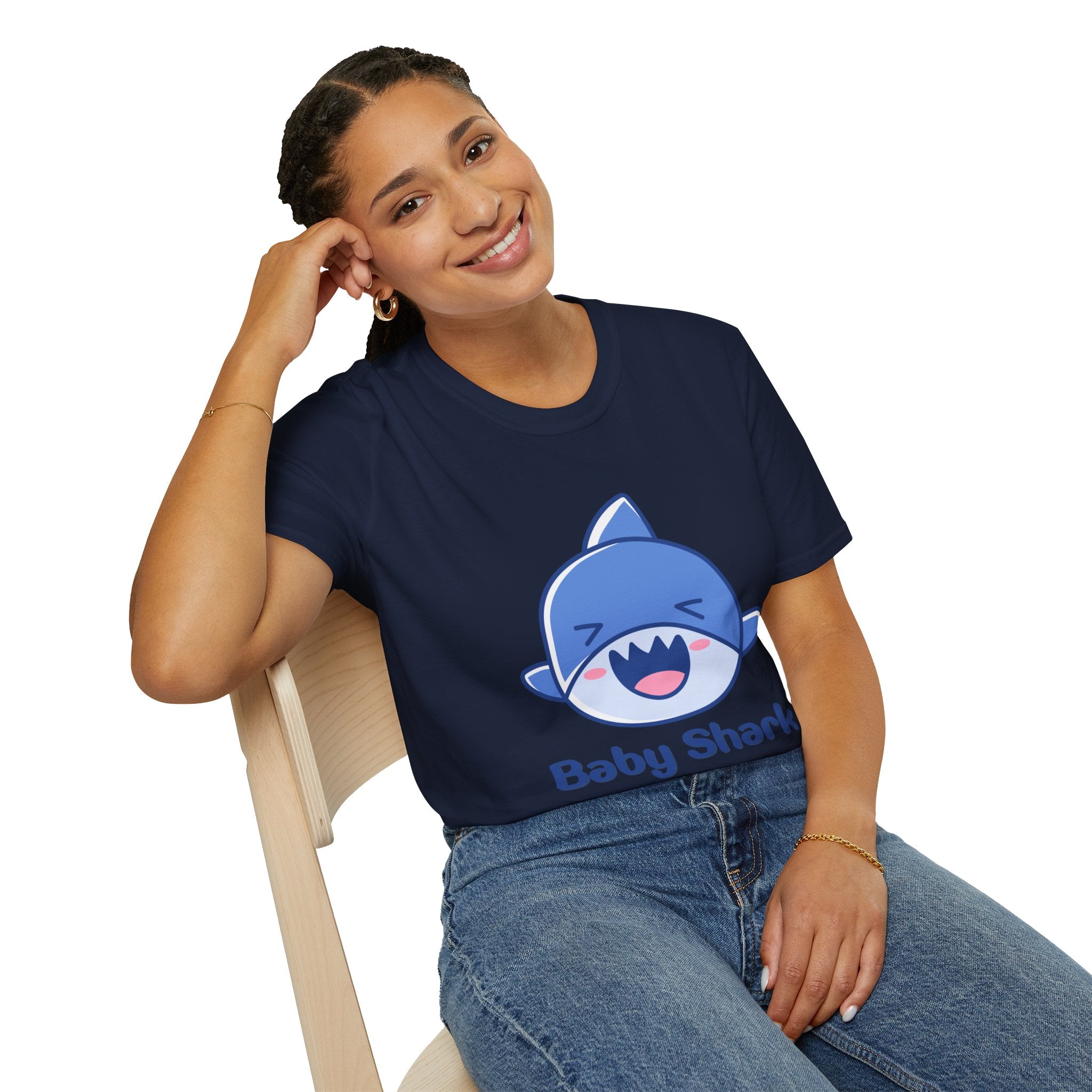 Baby Shark Softstyle T-Shirt, Fun Kids Tee, Cute Baby Shark Shirt