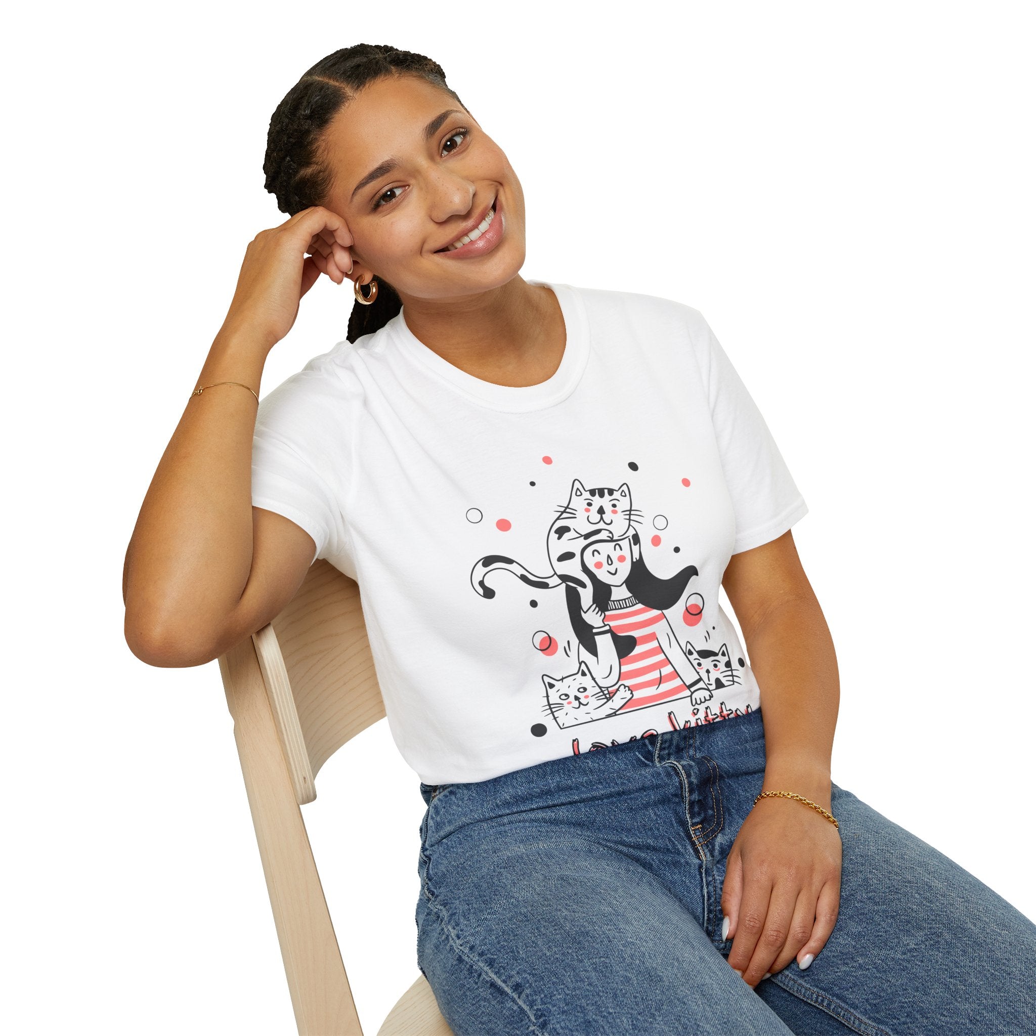 Cute Cat Lover T-Shirt, Love Kitty Graphic Tee