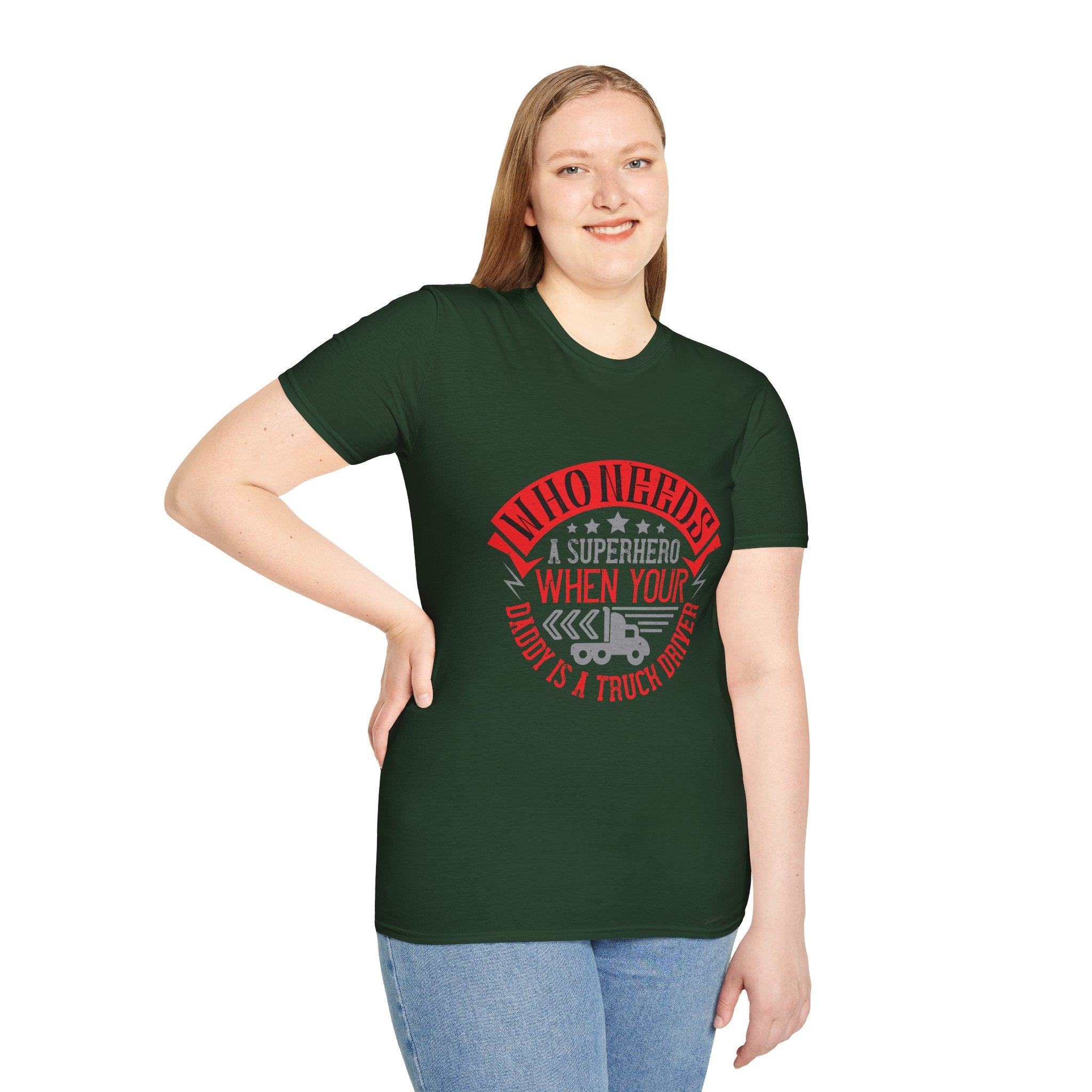 Superhero Dad Truck Driver T-Shirt, Father's Day Gift, Unisex Tee