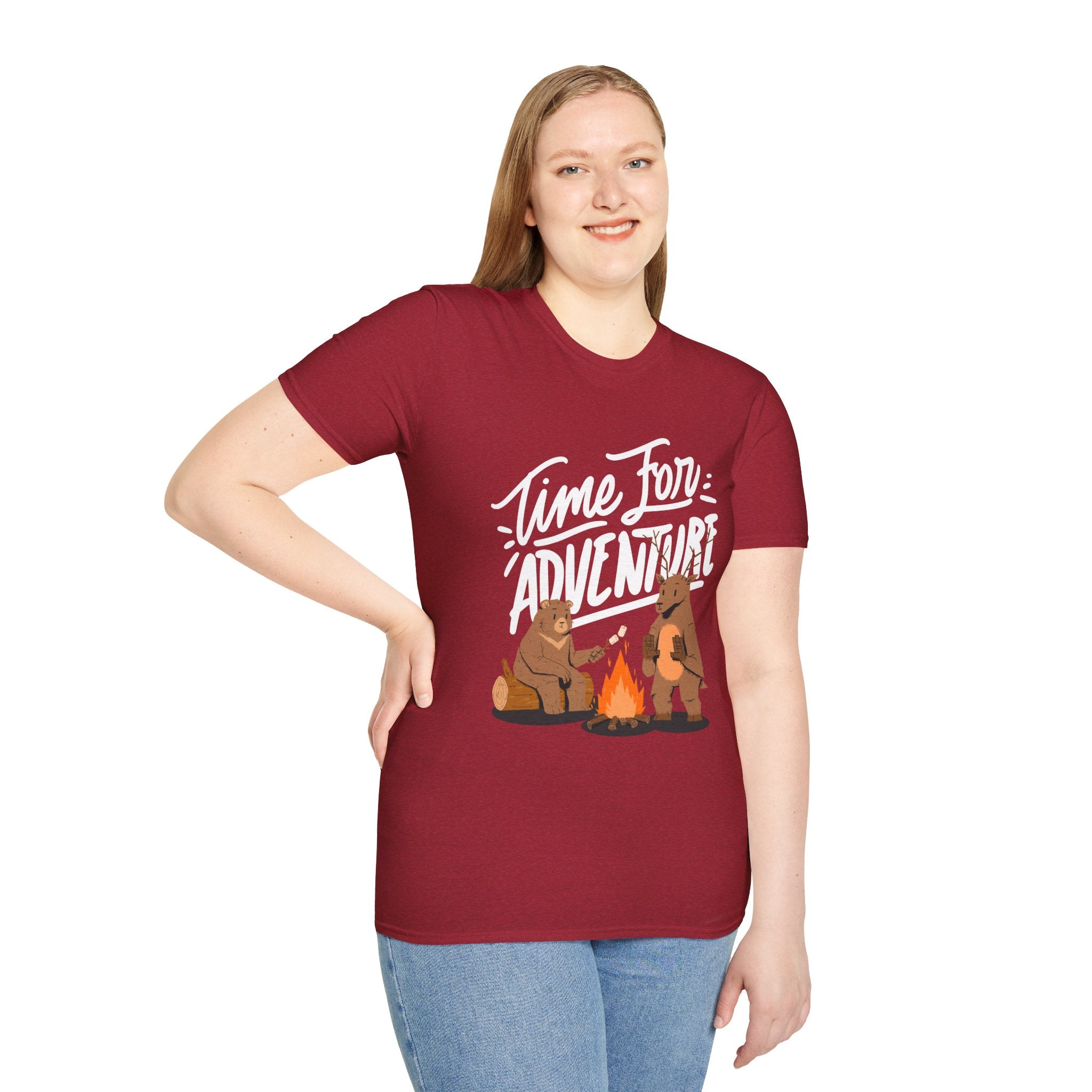 Adventure Bears Unisex Softstyle T-Shirt, Camping Shirt