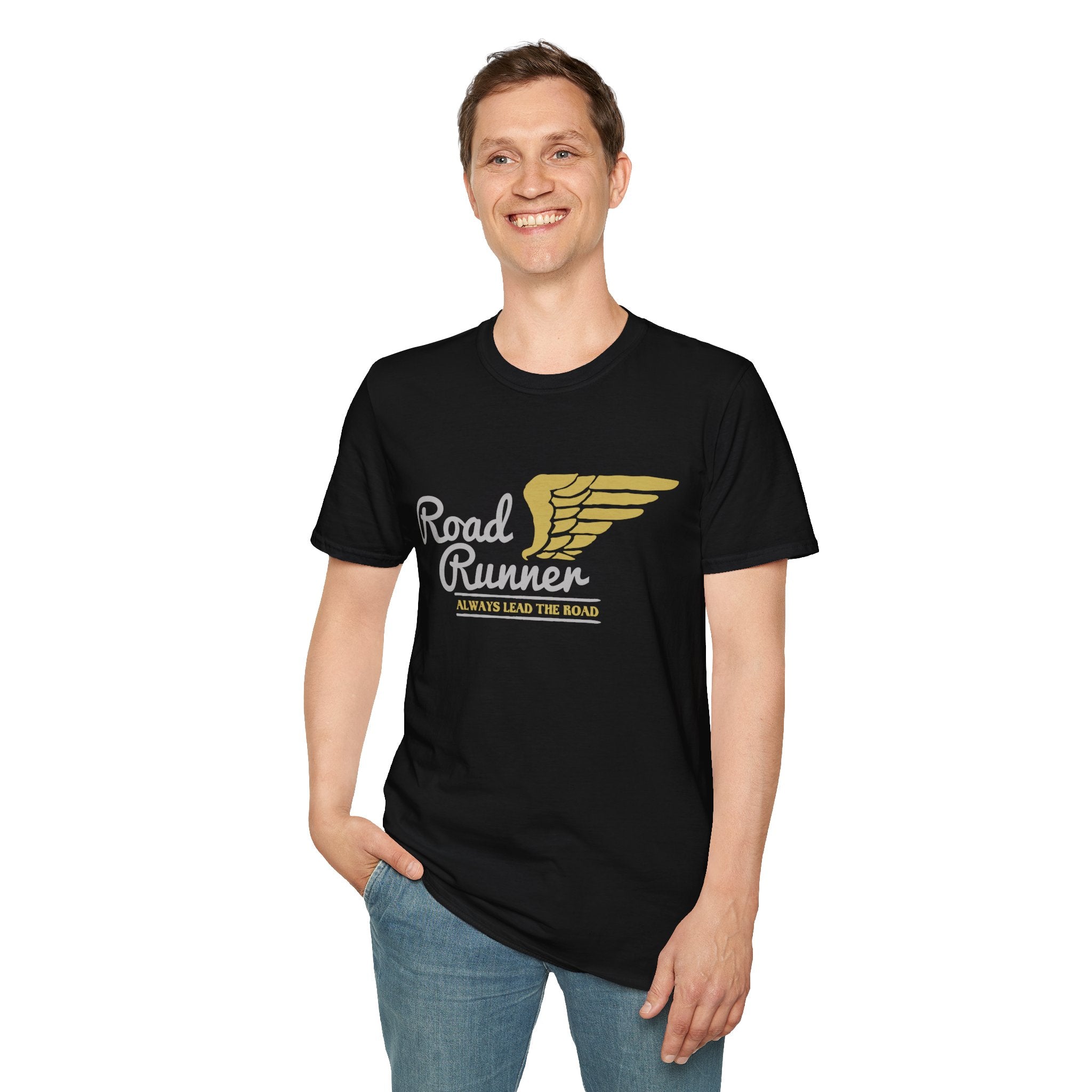 Road Runner Unisex Softstyle T-Shirt | Perfect Gift for Runners, Sports Lovers, Fitness Enthusiasts, Casual Wear, Marathon Events