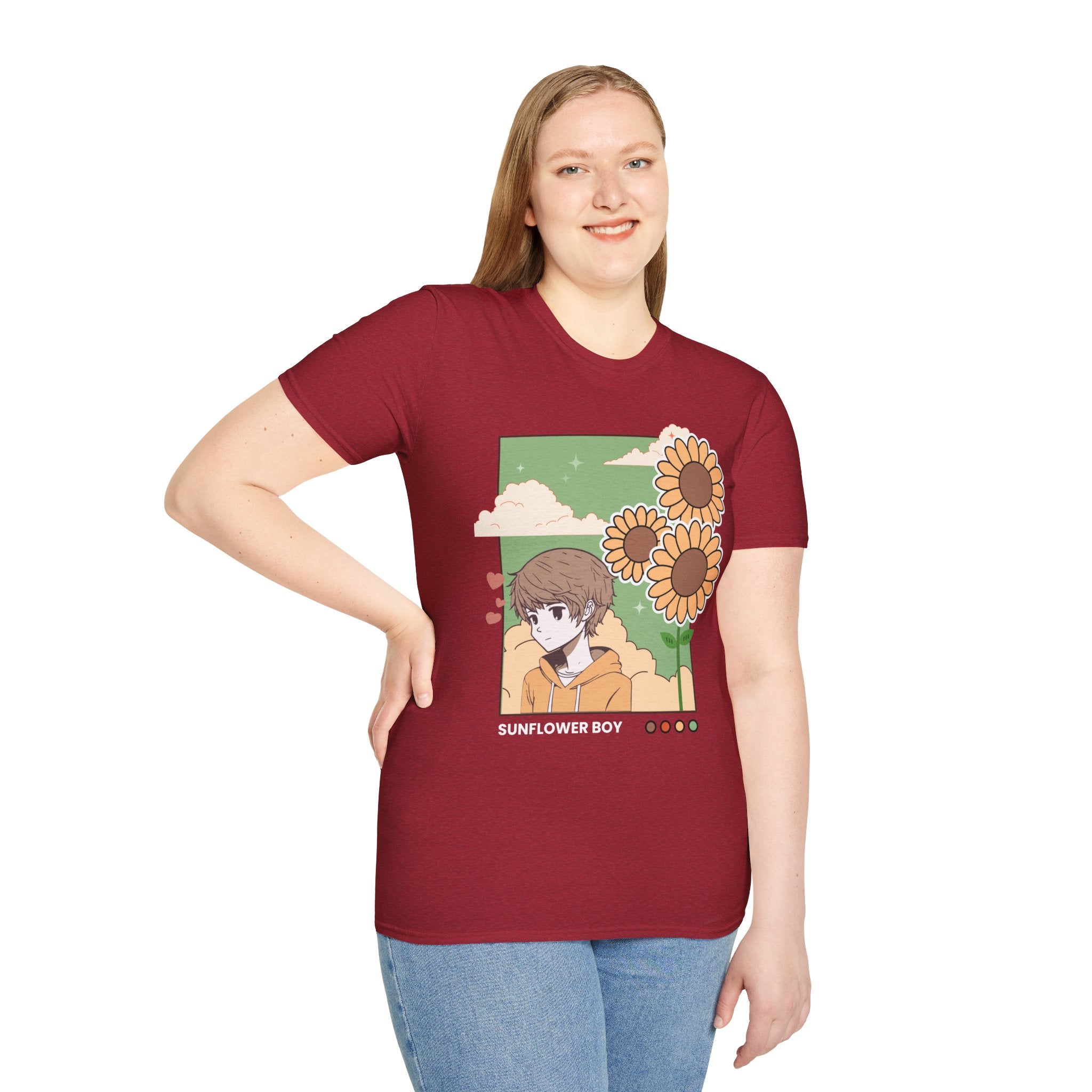 Sunflower Aesthetic Unisex T-Shirt, Softstyle Tee, Casual Wear