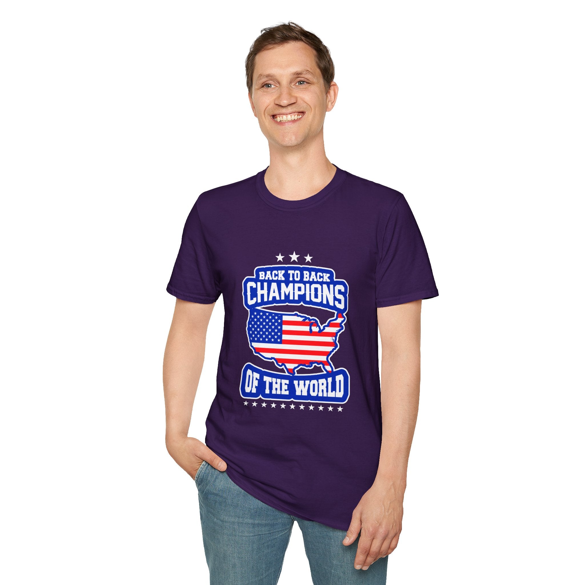 Patriotic Unisex T-Shirt for Champions | Casual Wear, Gift for Sports Lovers, All-American Style, 4th of July, Everyday Comfort