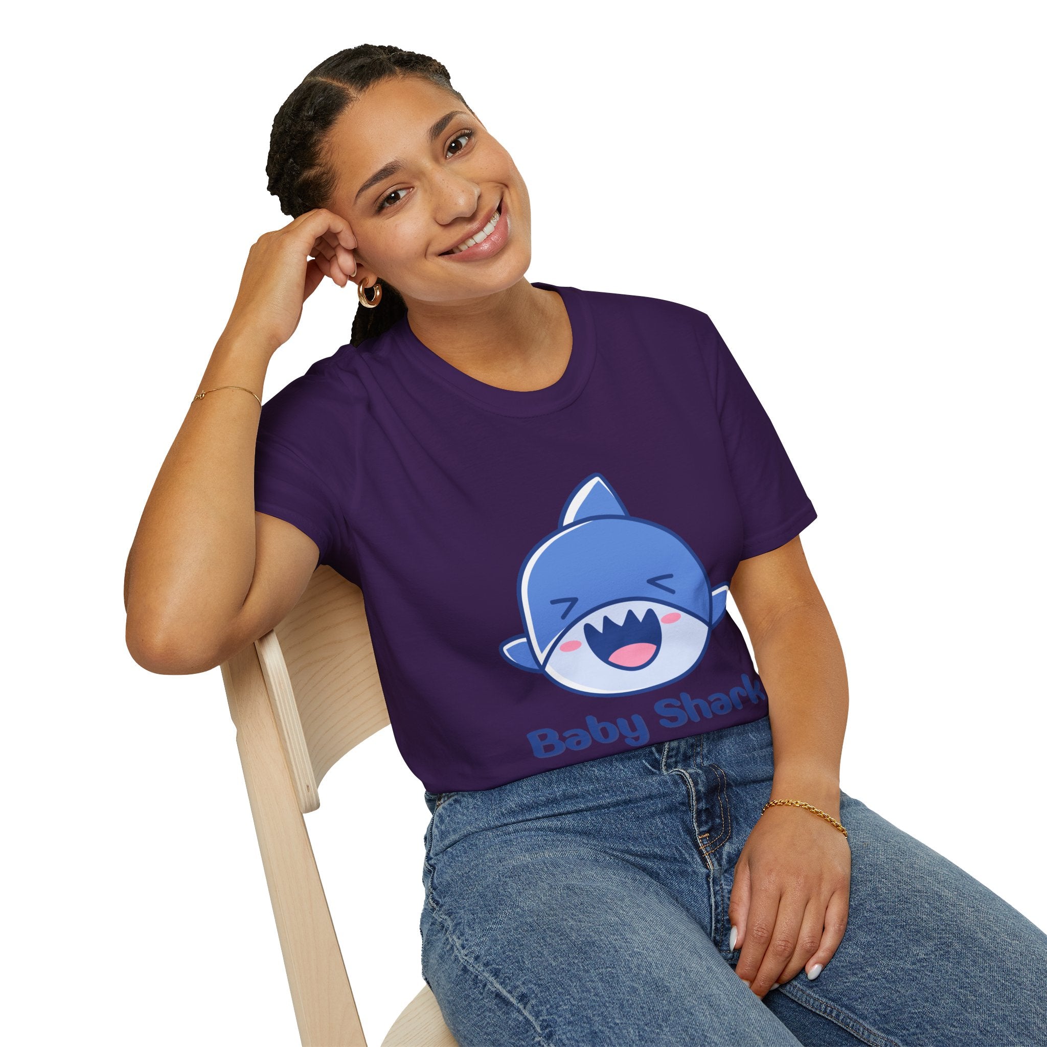 Baby Shark Softstyle T-Shirt, Fun Kids Tee, Cute Baby Shark Shirt