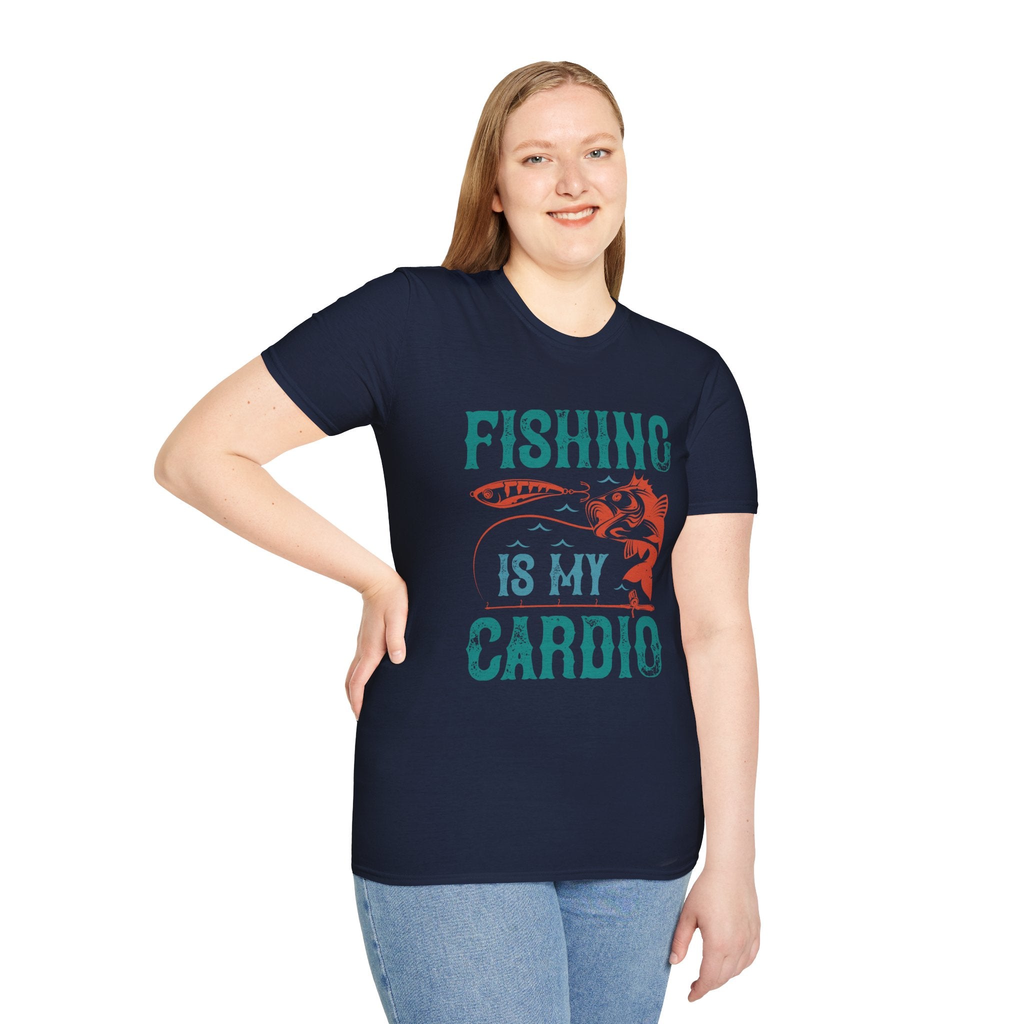 Fishing Is My Cardio Unisex Softstyle T-Shirt, Fishing  Tee