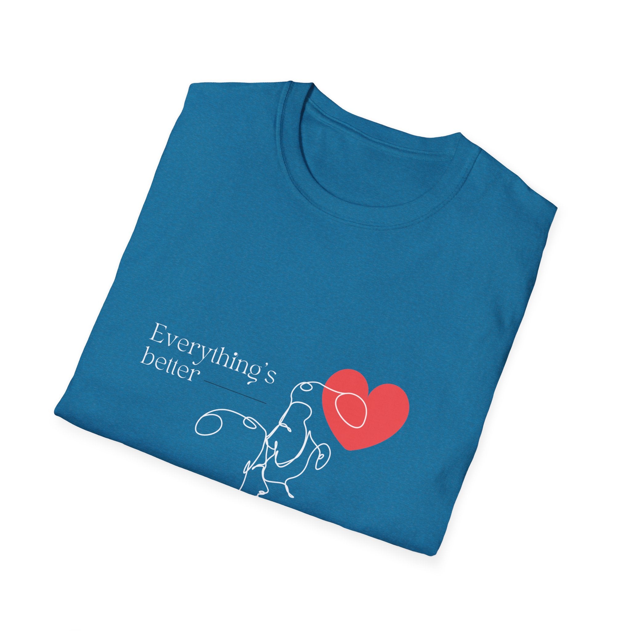 Cute Love Illustration T-Shirt, Funny Couple Shirt, Gift for Her, Romantic