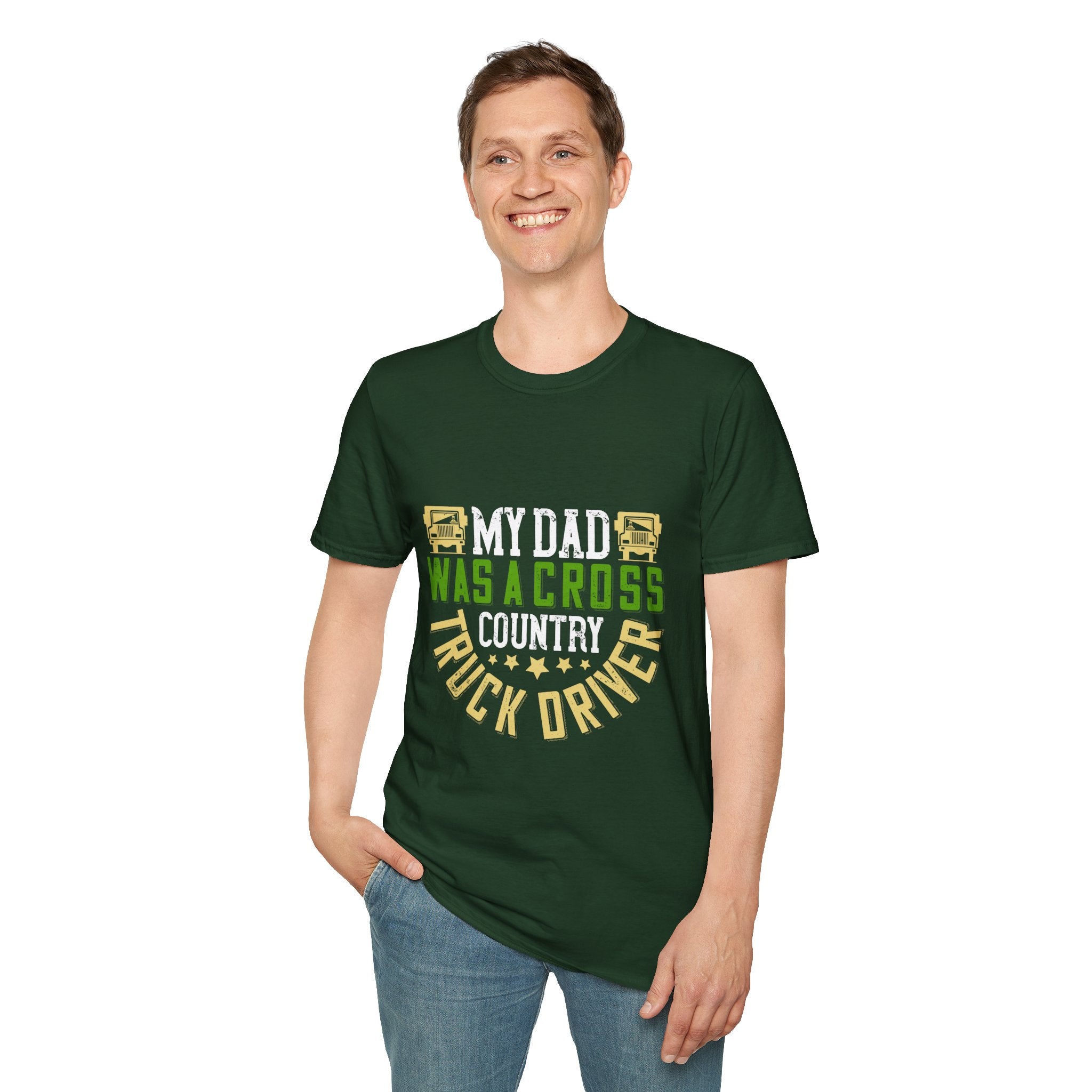 Proud Truck Driver T-Shirt, Father's Day Gift, Dad Appreciation, Cross Country Driving, Unisex Softstyle Tee