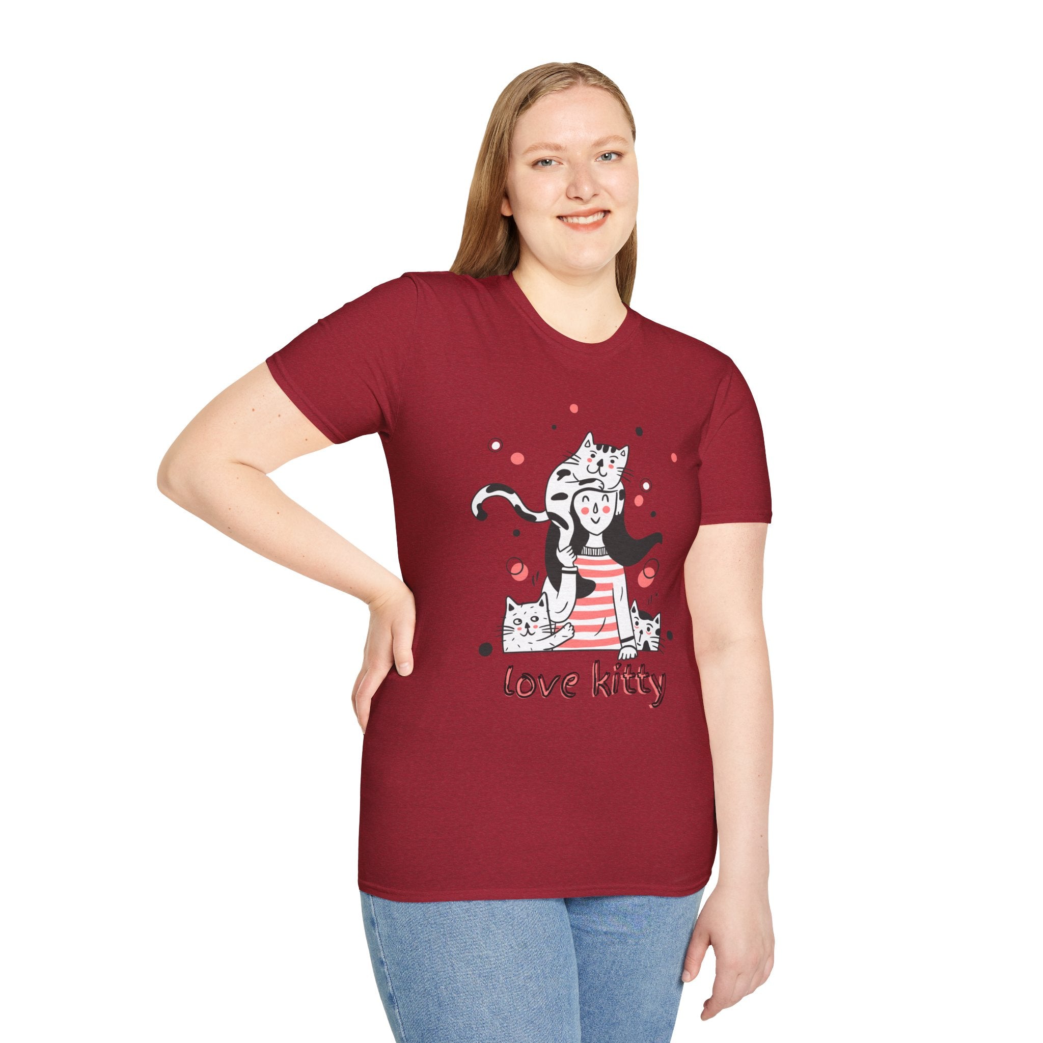 Cute Cat Lover T-Shirt, Love Kitty Graphic Tee