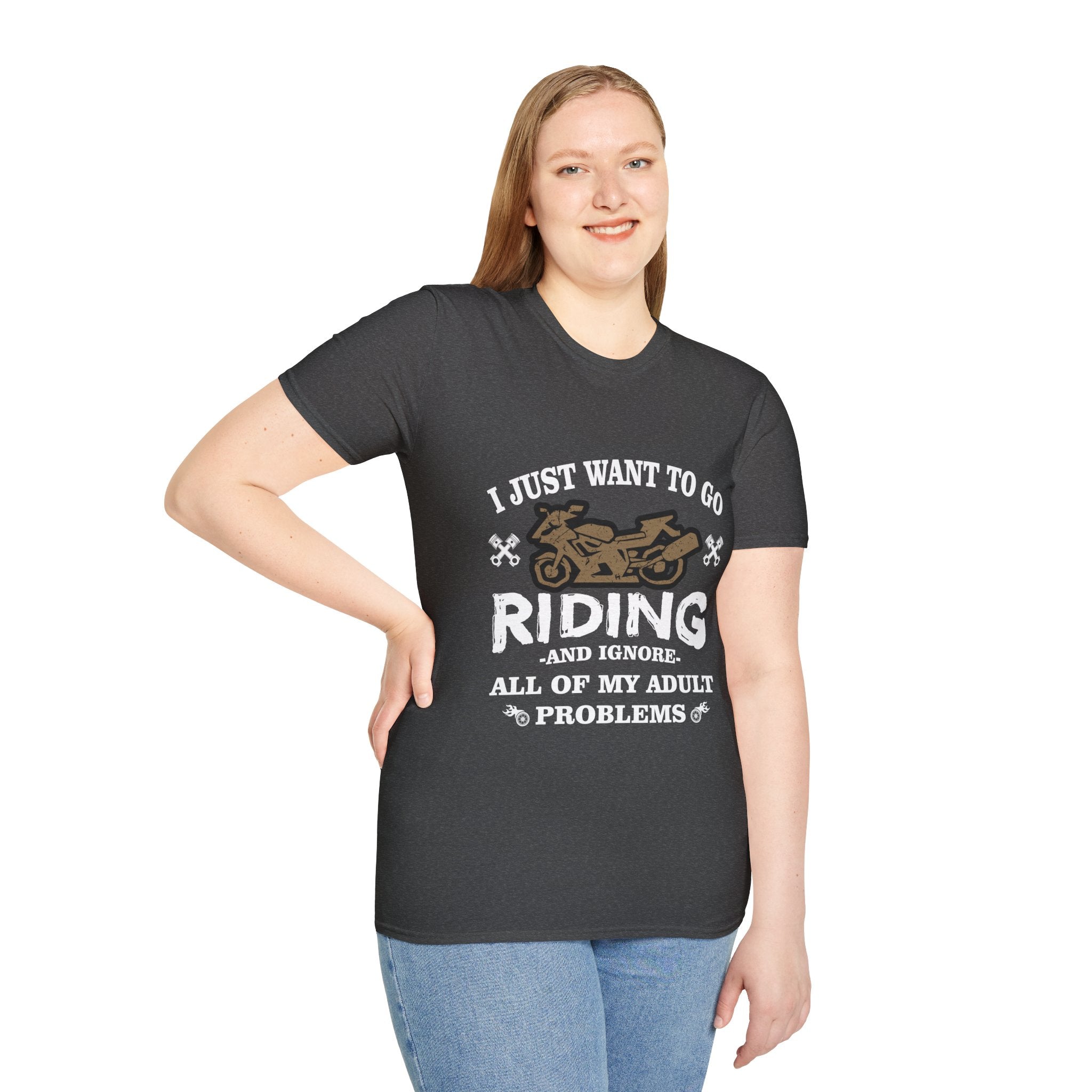 Unisex Riding T-Shirt - Perfect for Bikers, Adulting Humor, Birthdays, Gifts for Him, Summer Wear