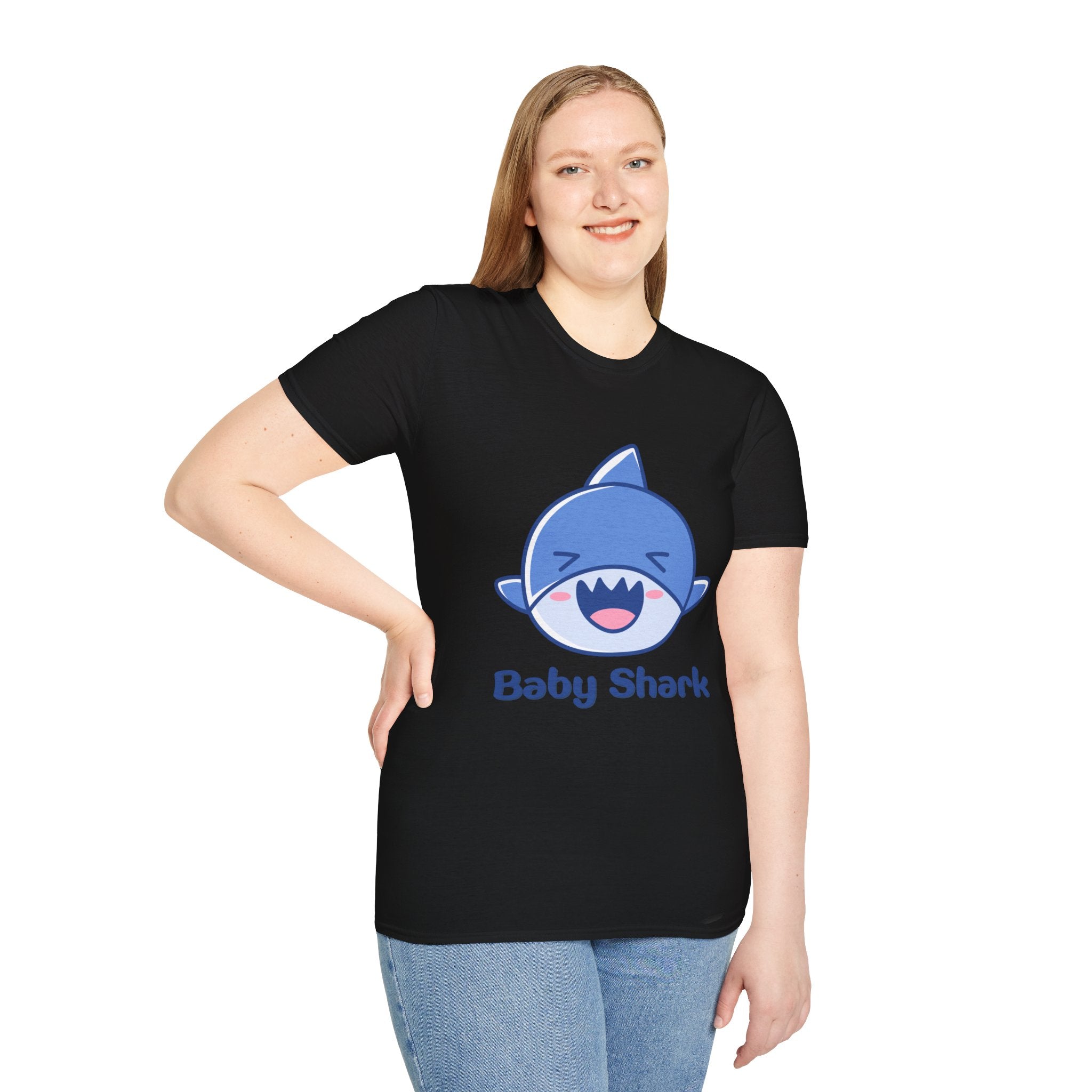 Baby Shark Softstyle T-Shirt, Fun Kids Tee, Cute Baby Shark Shirt