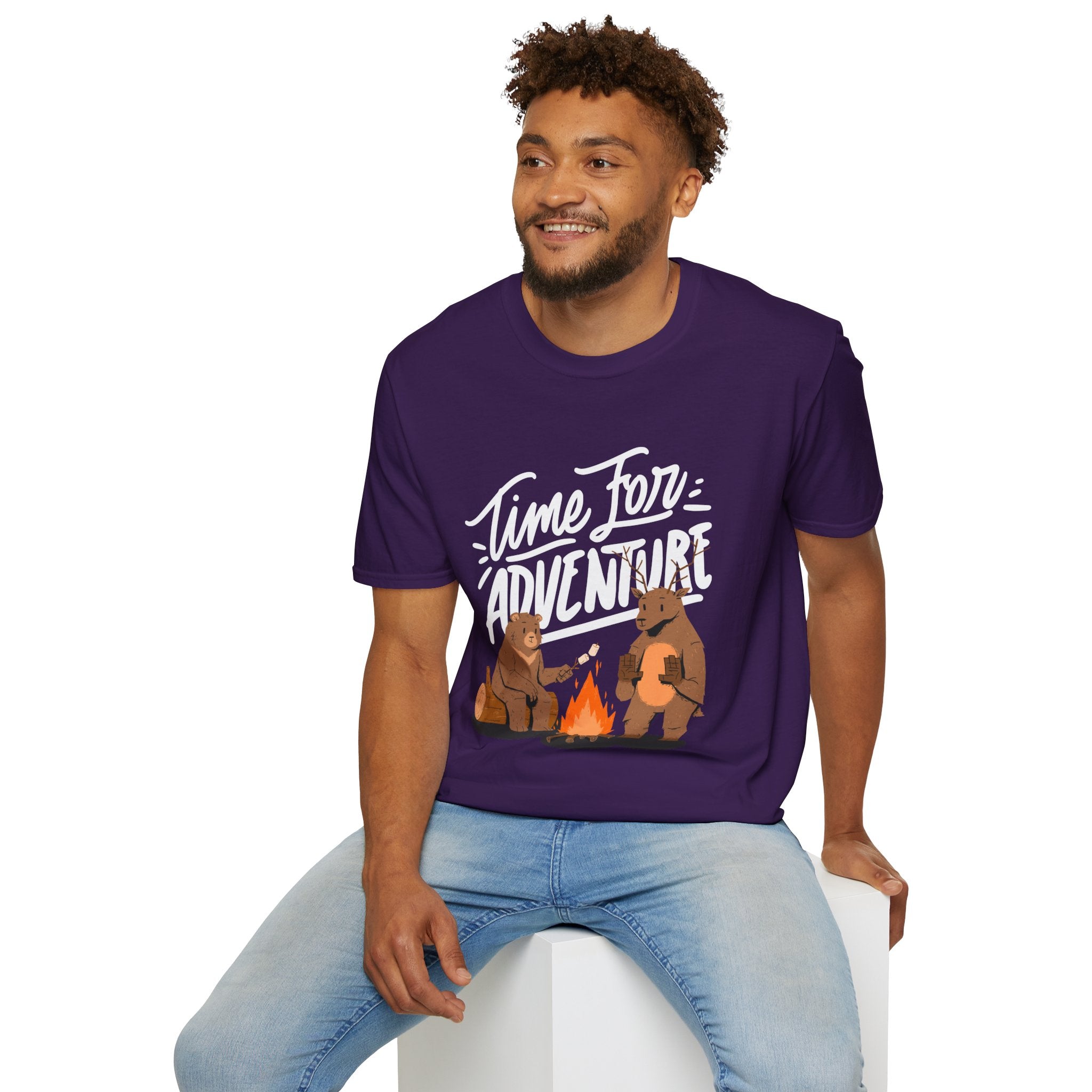 Adventure Bears Unisex Softstyle T-Shirt, Camping Shirt
