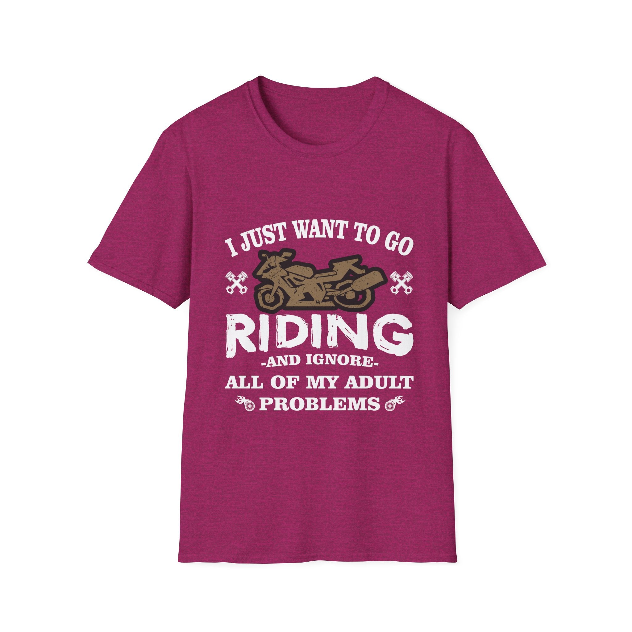 Unisex Riding T-Shirt - Perfect for Bikers, Adulting Humor, Birthdays, Gifts for Him, Summer Wear