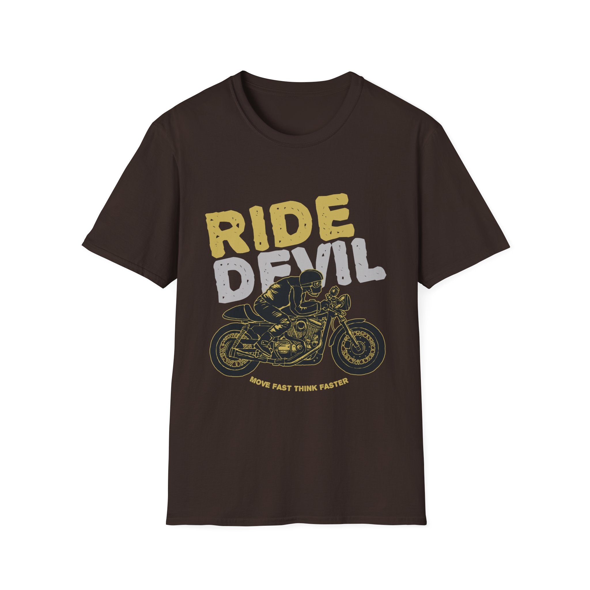 Unisex Softstyle T-Shirt with 'Ride Devil' Graphic - Perfect for Bikers, Gift for Motorcycle Lovers, Casual Wear, Event Merchandise, [...]