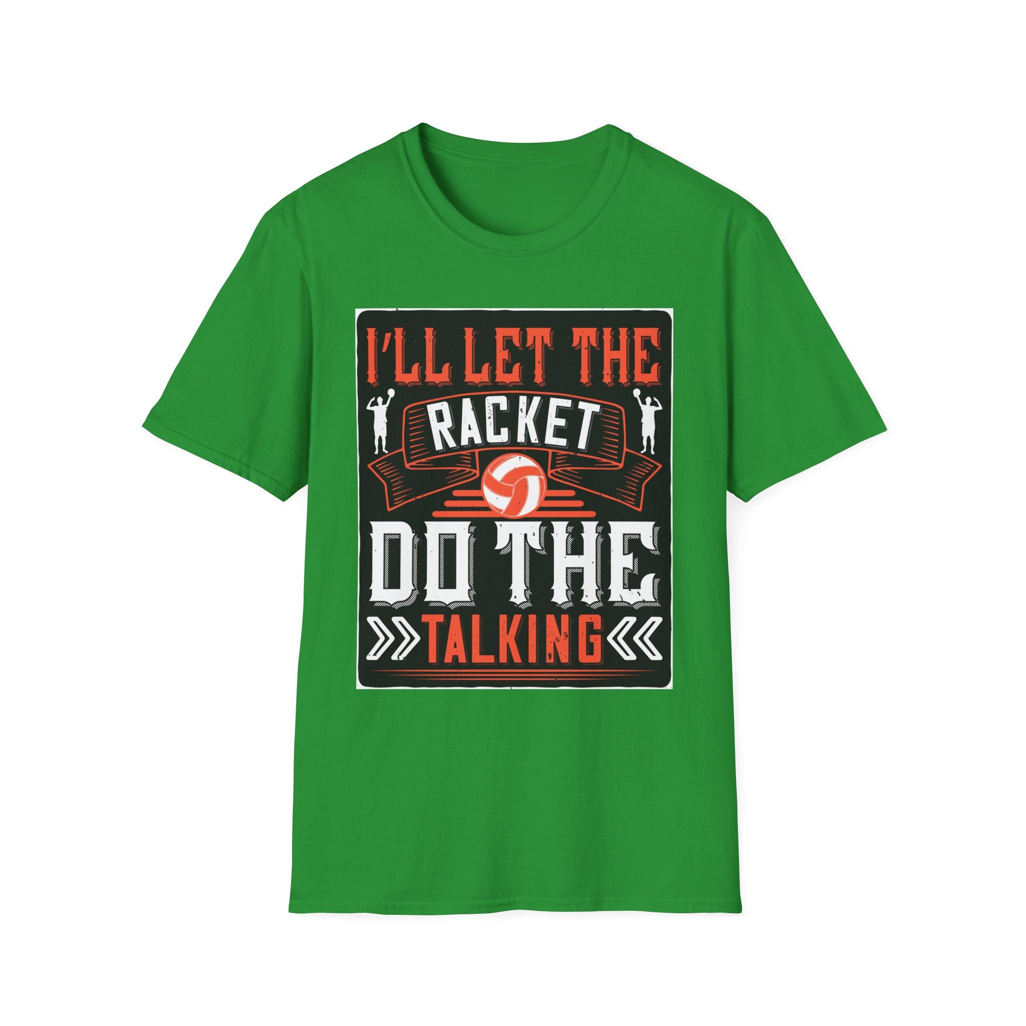Sporty Unisex Softstyle T-Shirt | Inspirational Racket Design | Ideal for Sports Lovers, Coaches, and Gifts
