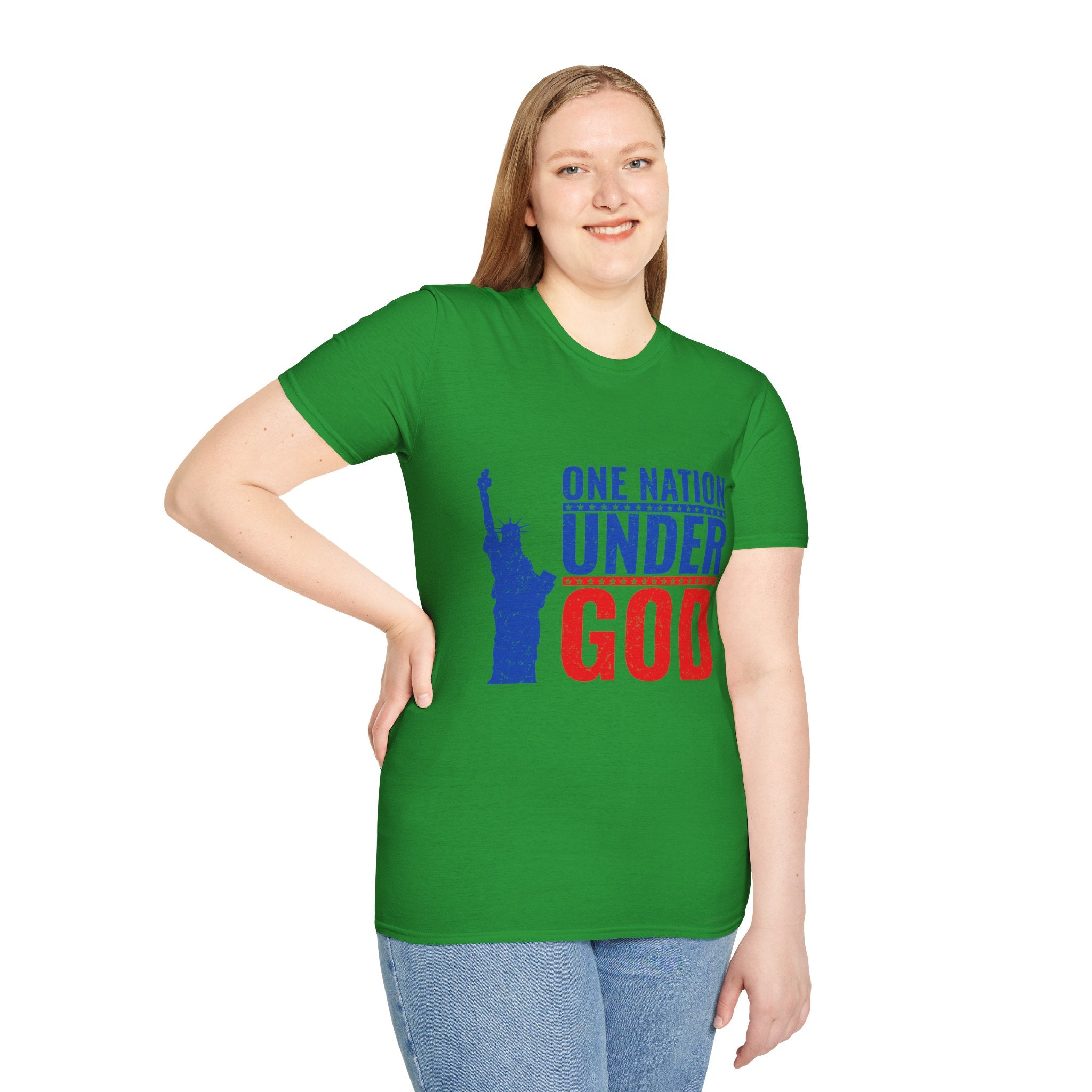 Patriotic Graphic T-Shirt | One Nation Under God | Unisex Casual Wear for Holidays, Independence Day, Family Gatherings, Political [...]