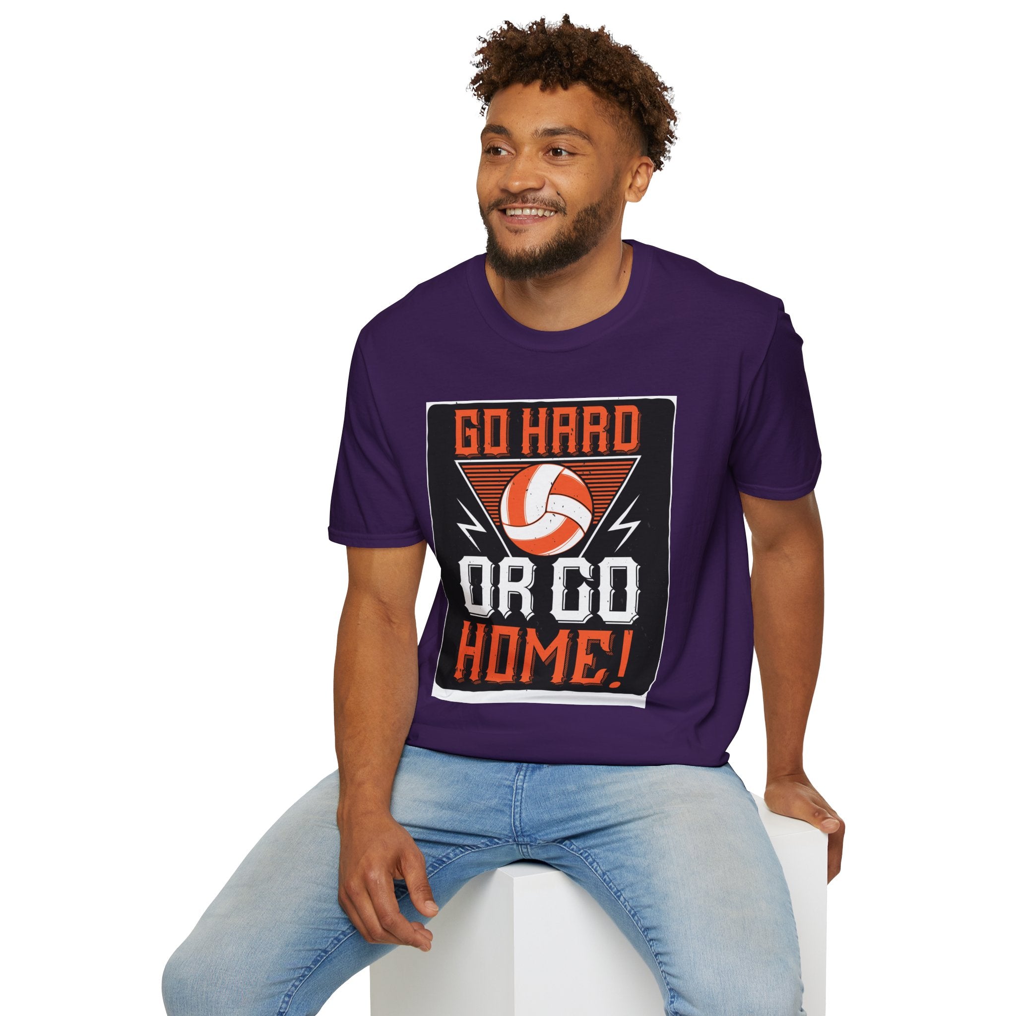 Volleyball Motivational T-Shirt - Go Hard or Go Home, Athletic Shirt, Sports Apparel