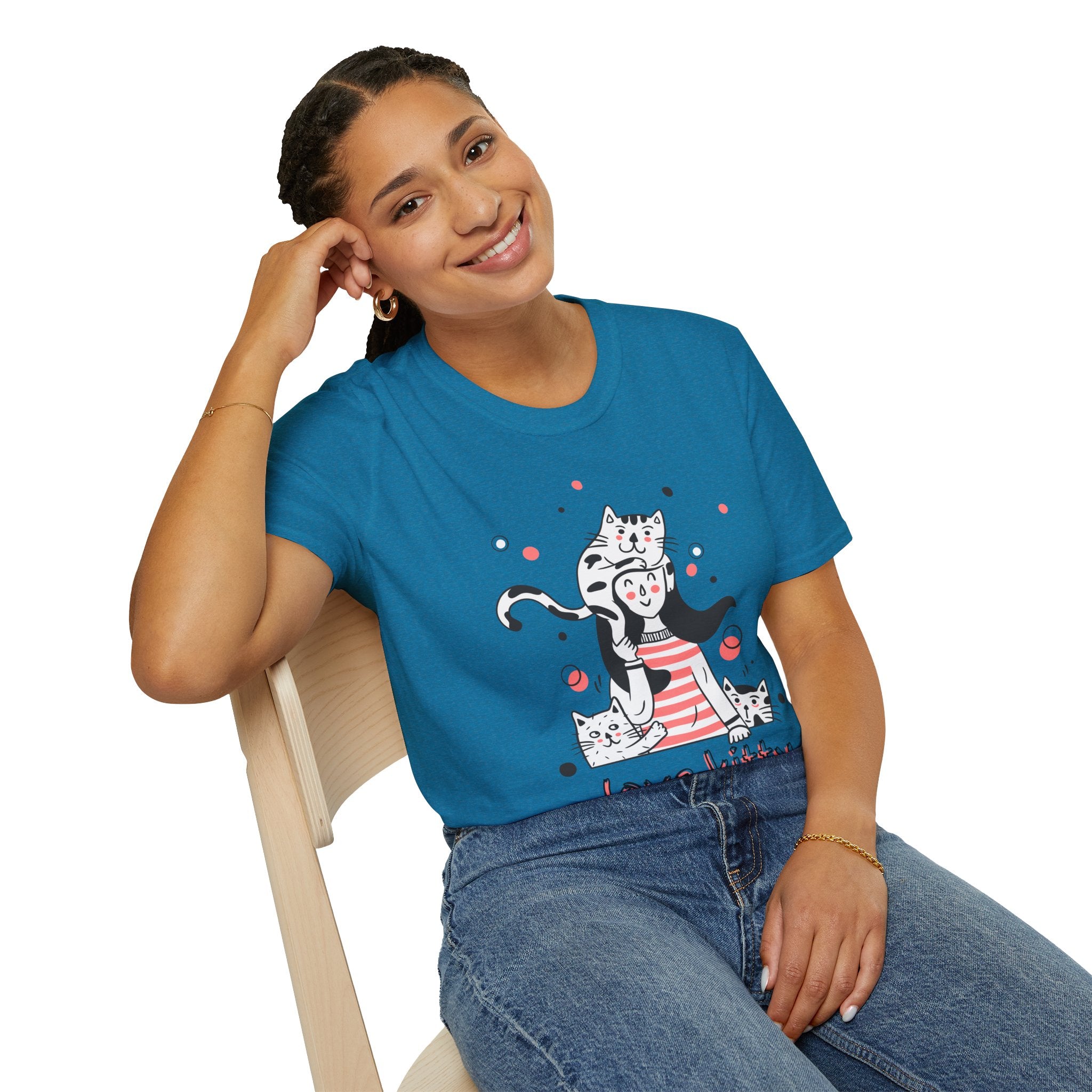 Cute Cat Lover T-Shirt, Love Kitty Graphic Tee