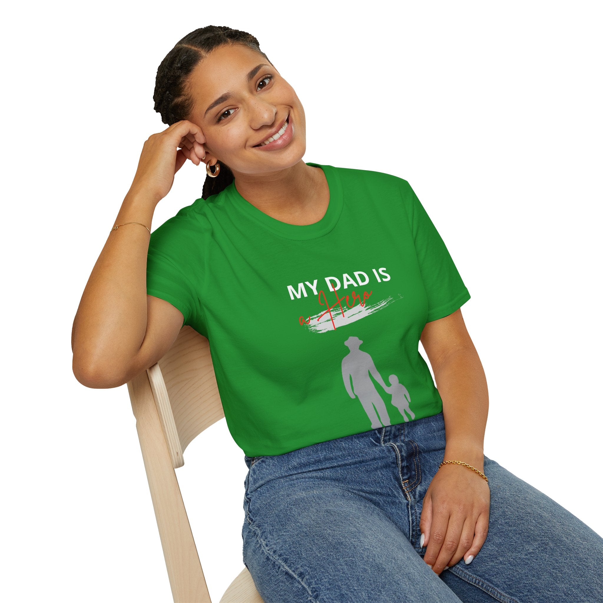 My Dad Is a Hero Unisex T-Shirt, Father's Day Gift, Casual Wear