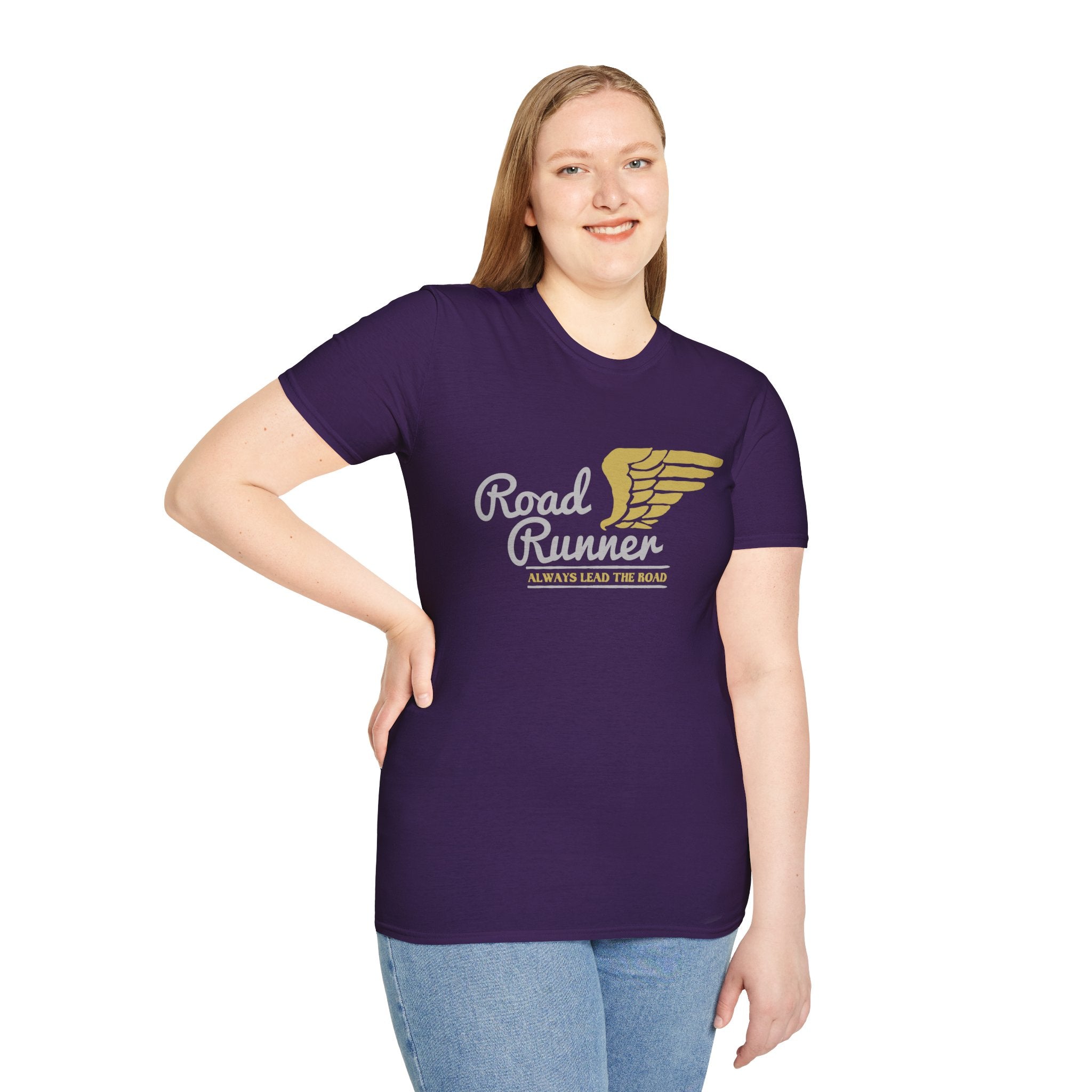 Road Runner Unisex Softstyle T-Shirt | Perfect Gift for Runners, Sports Lovers, Fitness Enthusiasts, Casual Wear, Marathon Events