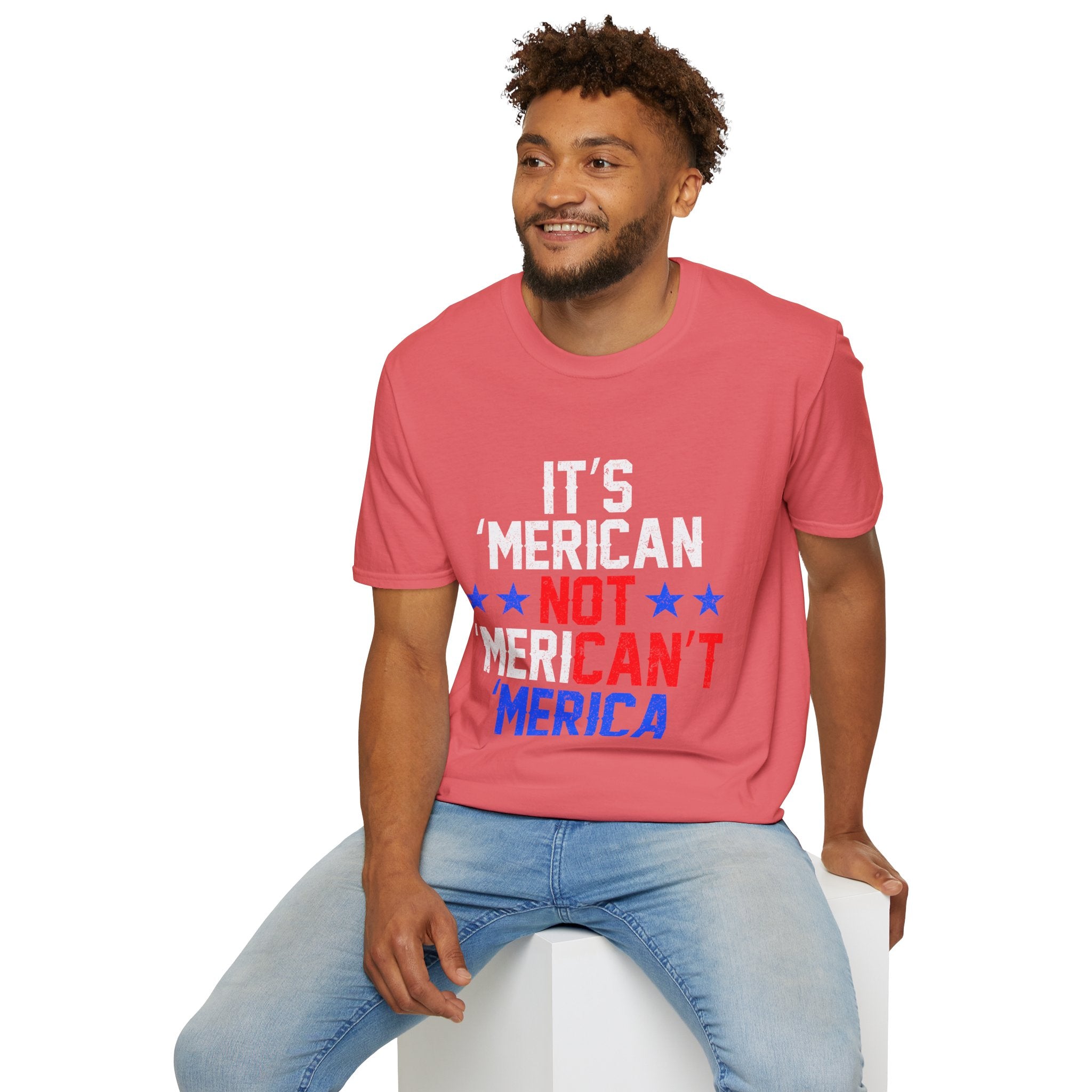 Patriotic Graphic Tee for Freedom Lovers - Unisex Softstyle T-Shirt, Casual Wear, Independence Day, Election Shirt, Gift Idea