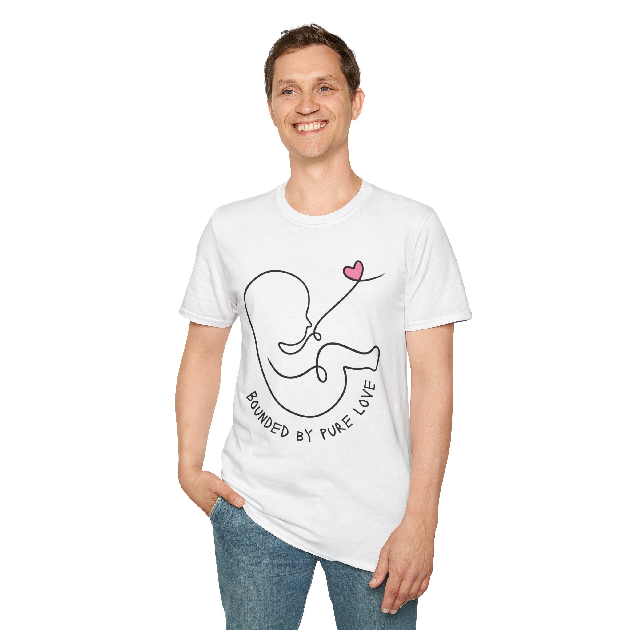 Bounded by Pure Love Unisex T-Shirt, Cute Tee, Expecting
