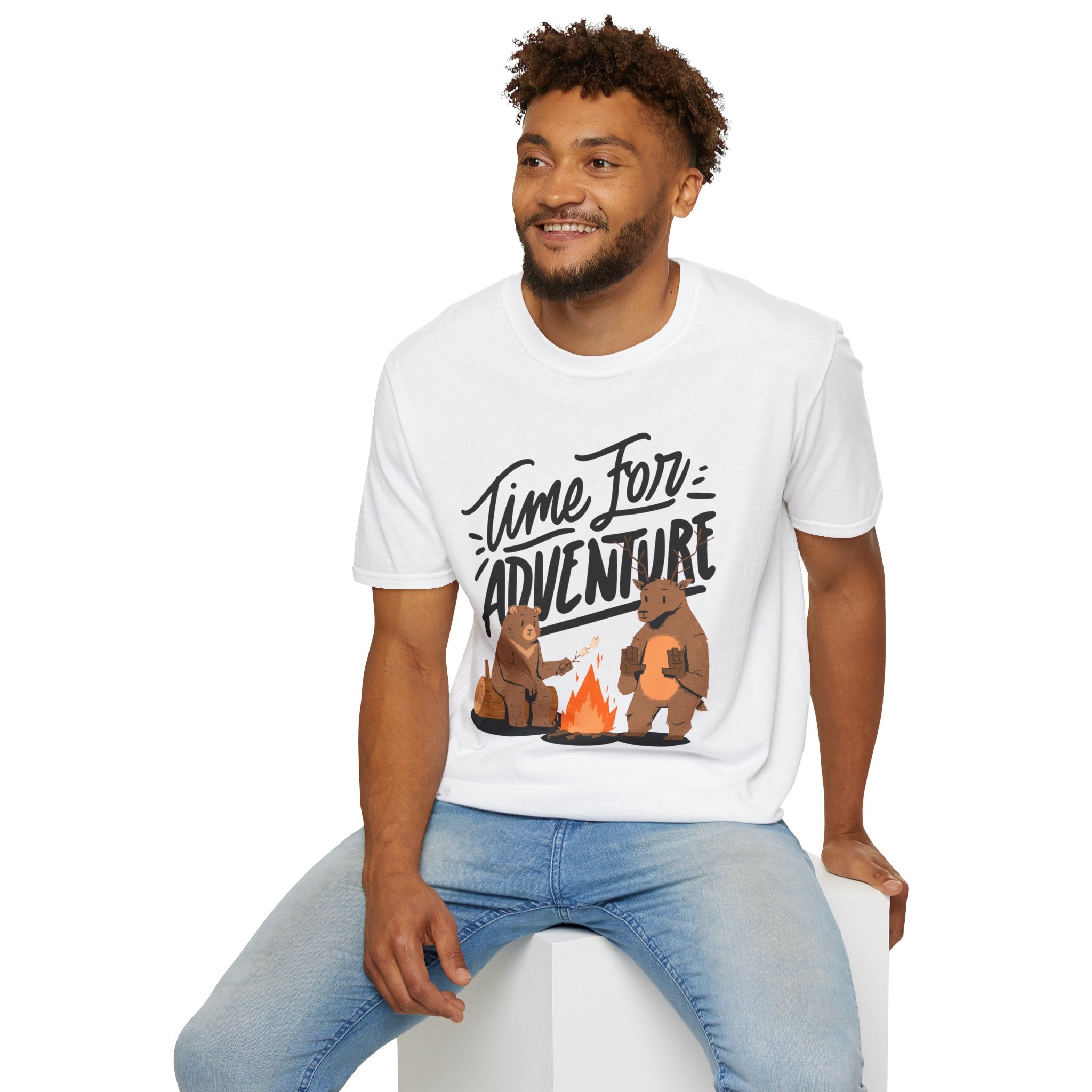 Adventure Bears Unisex Softstyle T-Shirt, Camping Shirt