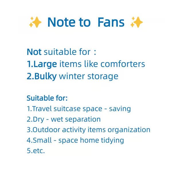 Electric Vacuum Compression Bag - Save space and travel light!