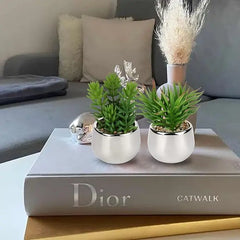 Artificial Silver Pot Plant Advibe Studio