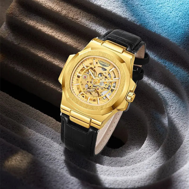 Barrel-shaped Leather Belt Men's Waterproof Mechanical Watch Advibe Studio