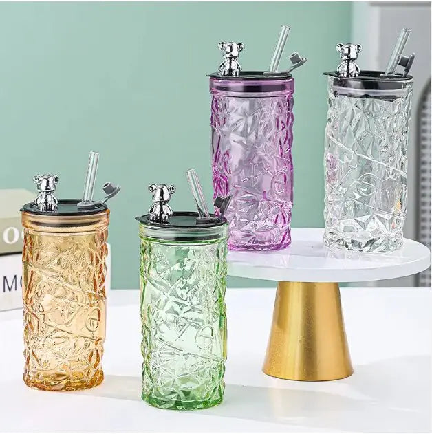 Bear Glass Water Cup Advibe Studio