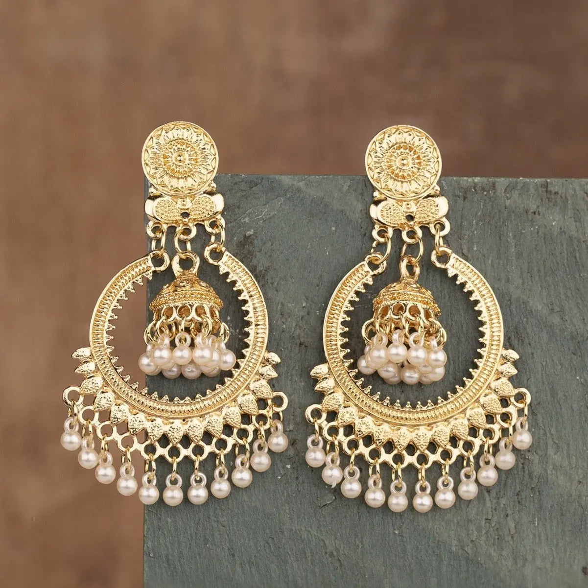 Bohemian Retro Ethnic Style Alloy Little Bell Shape Pendant Tassel Earrings Advibe Studio