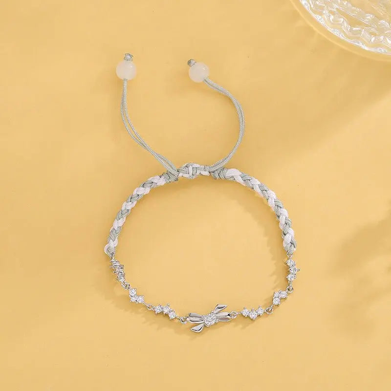 Butterfly Diamond Woven Bracelet Simple Advibe Studio