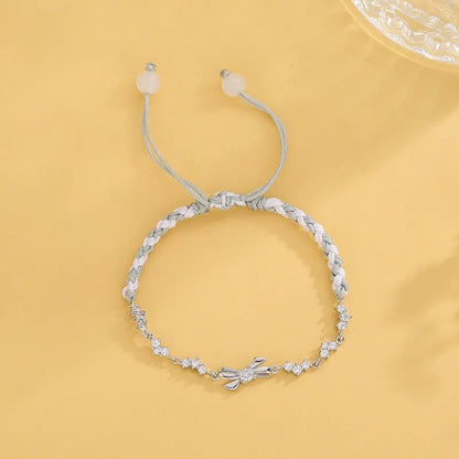 Butterfly Diamond Woven Bracelet Simple Advibe Studio