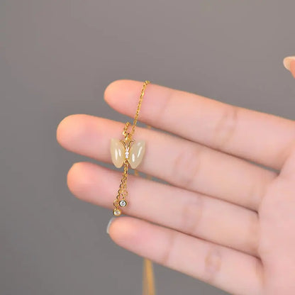 Butterfly Tassel Necklace Female S925 Sterling Silver New Chinese Style High Sense Advibe Studio