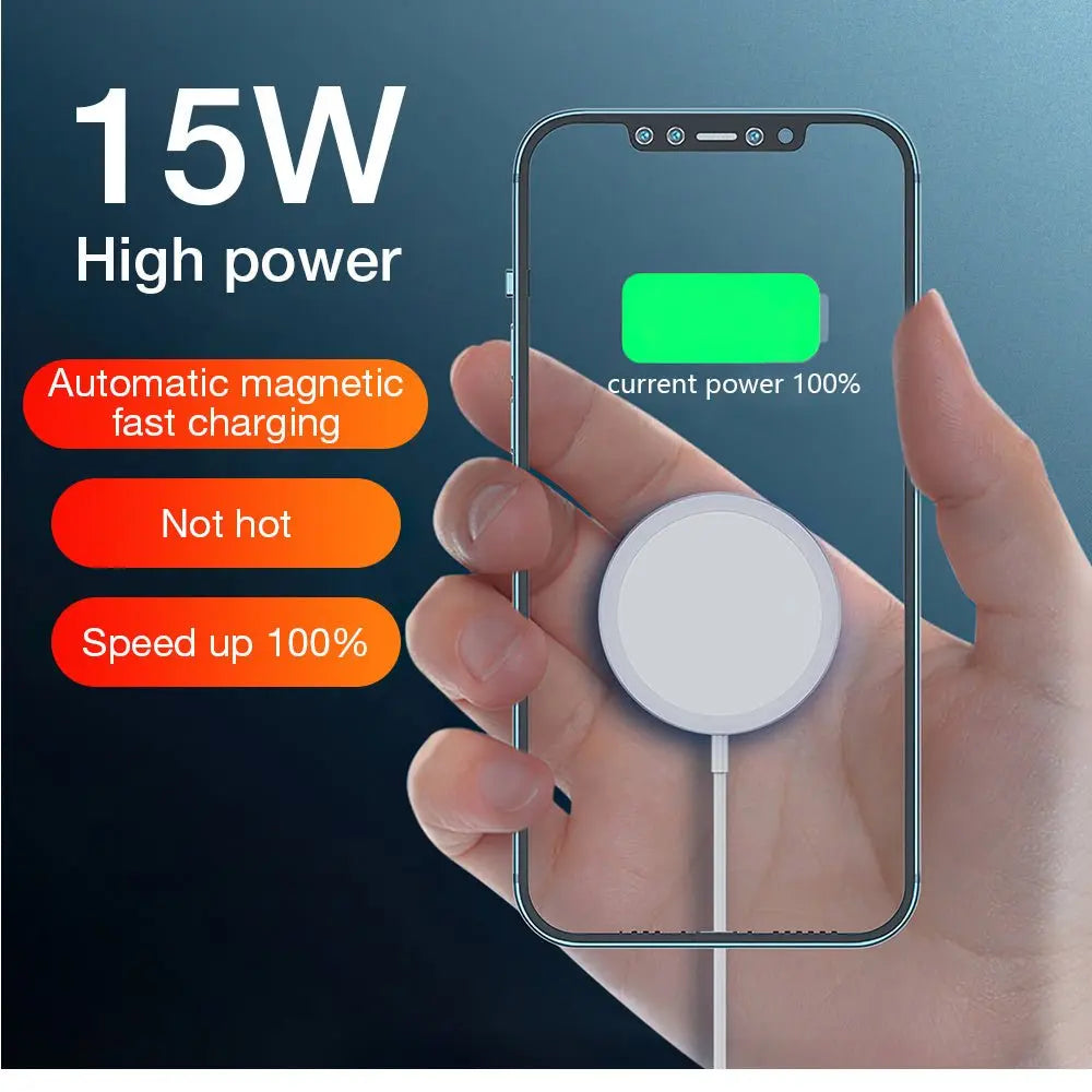 Compatible with Apple, Magnet Safe Fast 15w Wireless Charger for Iphone 12 Pro MAx charger Advibe Studio