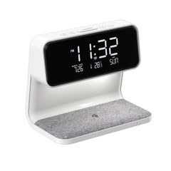 Creative 3 In 1 Bedside Lamp Wireless Charging LCD Screen Alarm Clock  Wireless Phone Charger Advibe Studio
