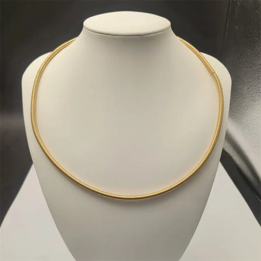 European And American Khaki Necklace Snake Bone Pattern Can Be Opened Advibe Studio